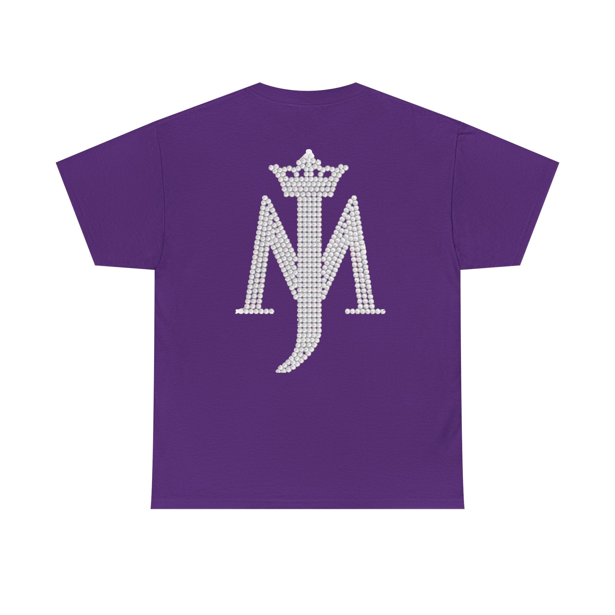 King Michael Jackson Graphic Tee — MJ Crowned Portrait & Rhinestone Monogram Back