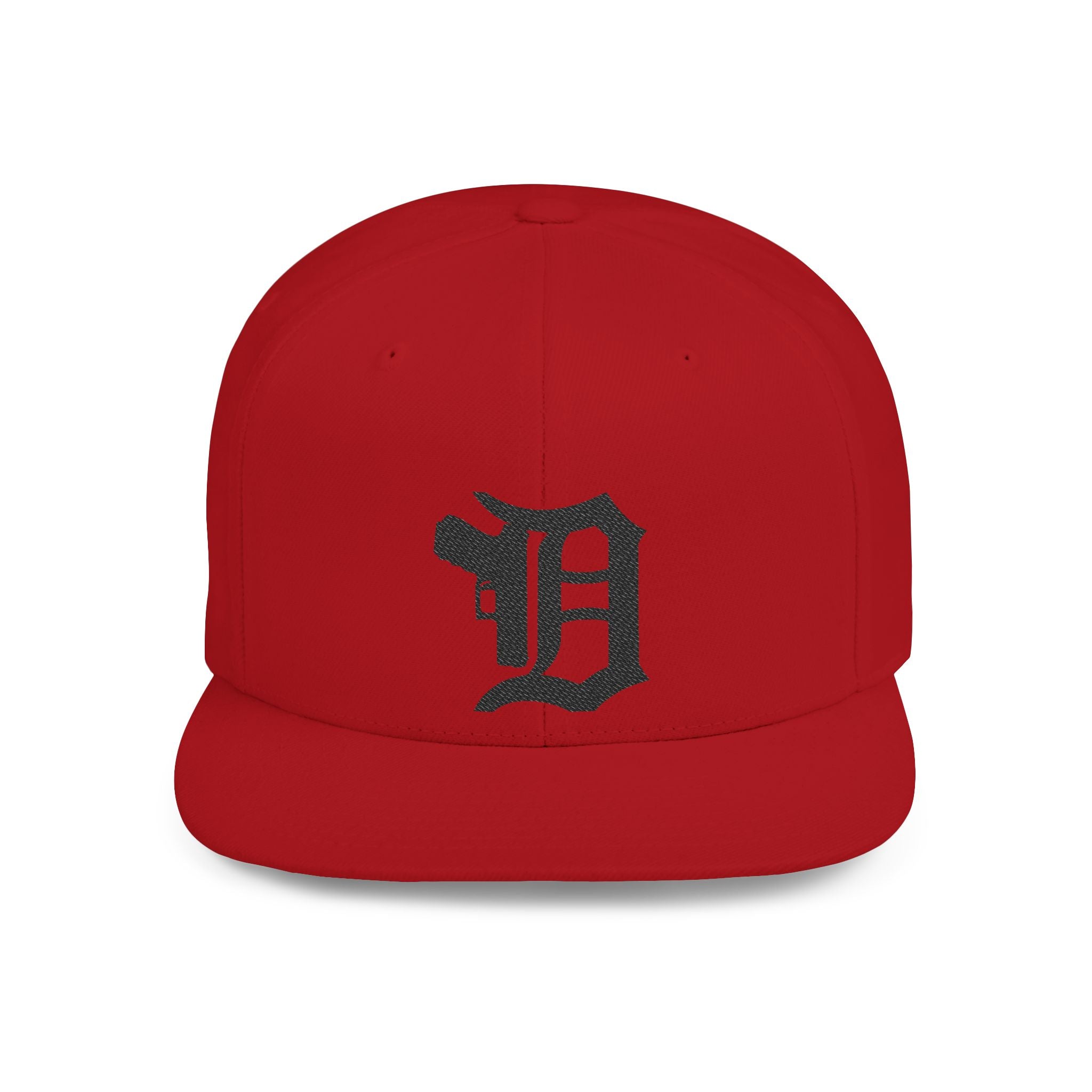 Detroit with Gun Flat Bill Snapback | City Skyline, Streetwear Cap
