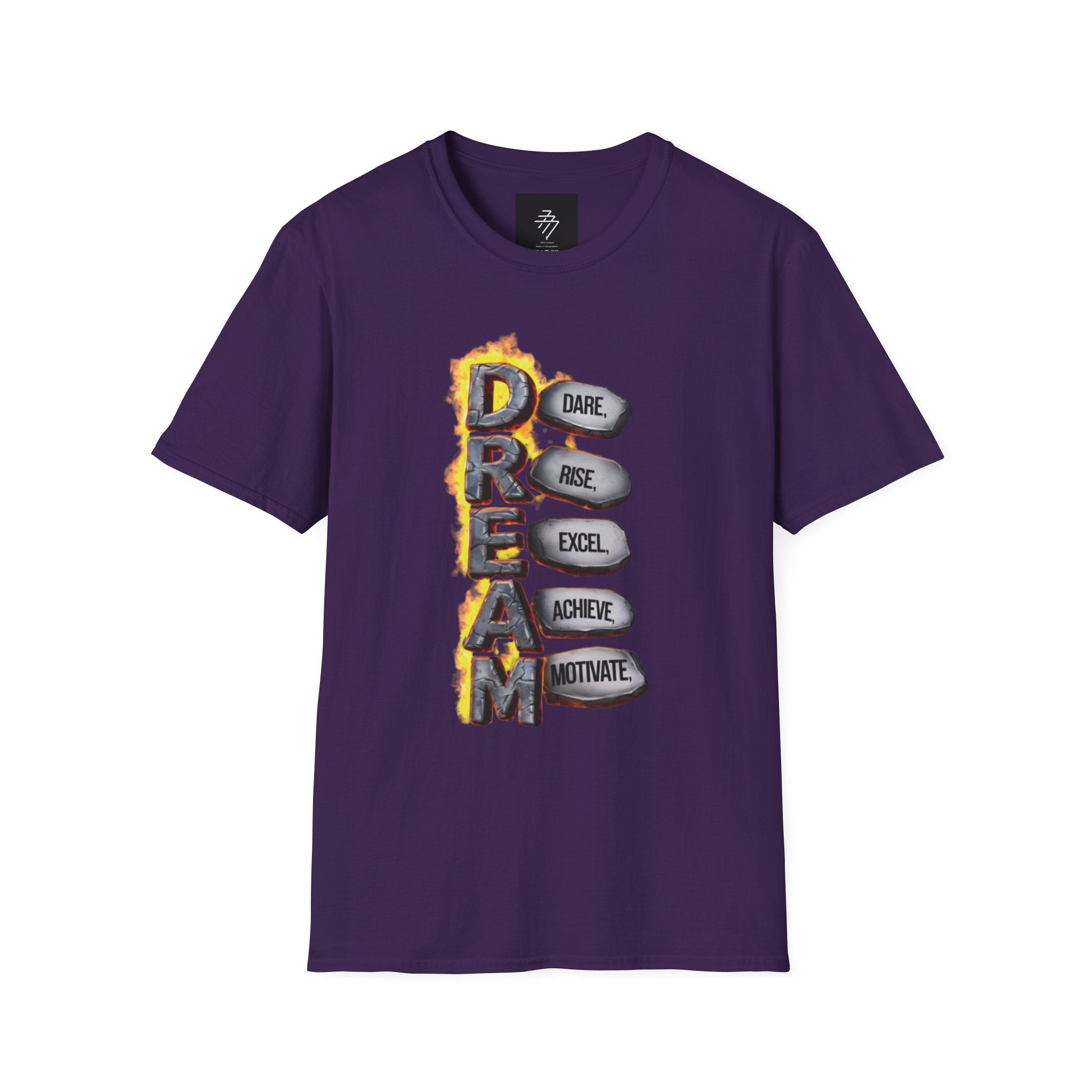 Dream Arrow Typography T-Shirt | Dare Rise Excel Achieve Motivate