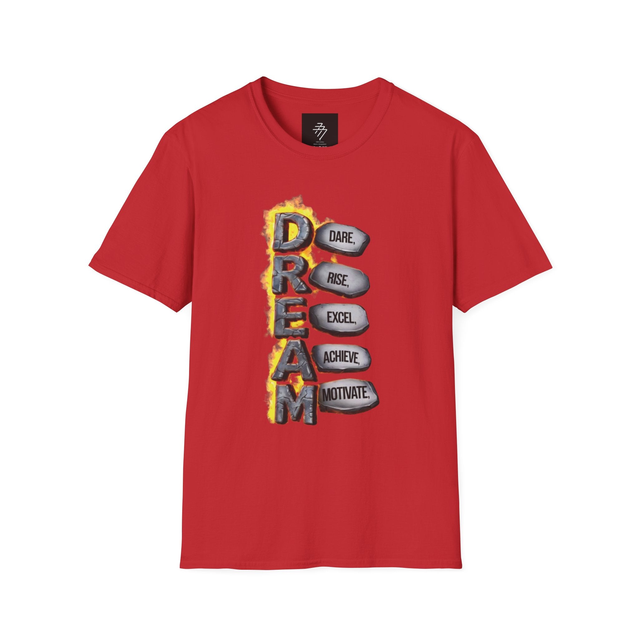 Dream Arrow Typography T-Shirt | Dare Rise Excel Achieve Motivate