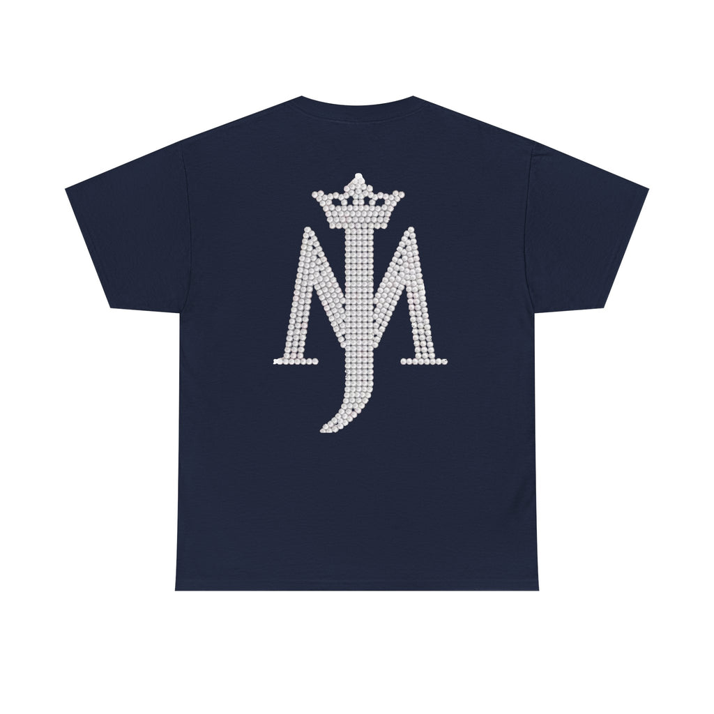 King Michael Jackson Graphic Tee — MJ Crowned Portrait & Rhinestone Monogram Back