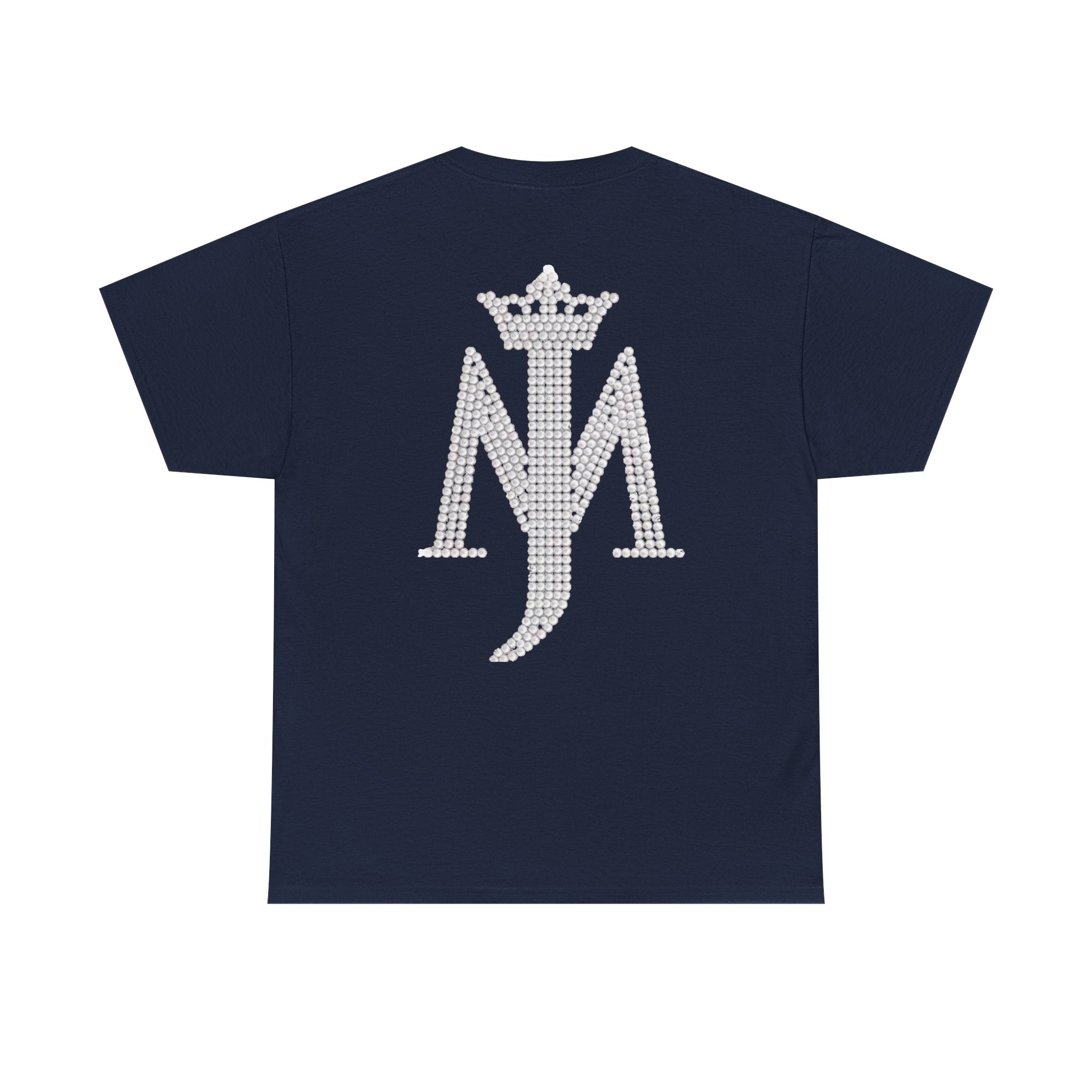 King Michael Jackson Graphic Tee — MJ Crowned Portrait & Rhinestone Monogram Back