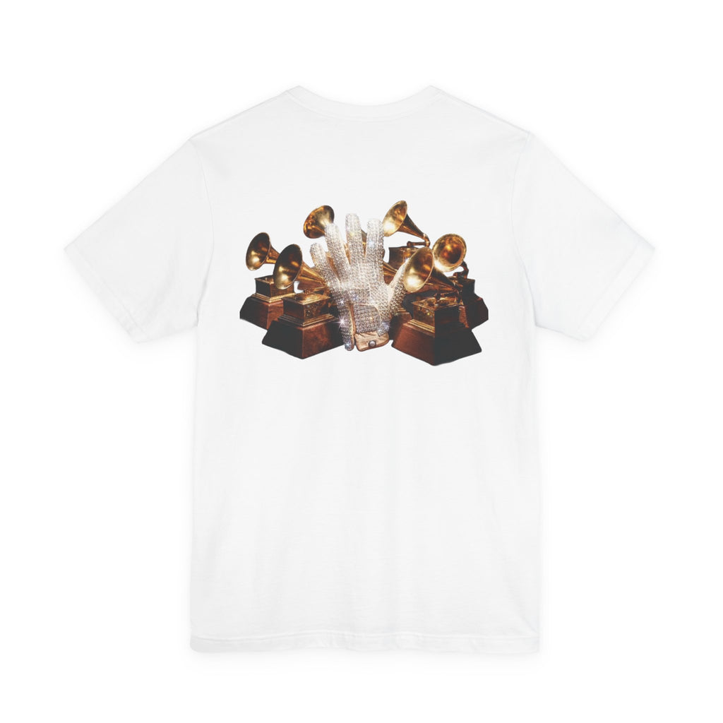 40 Thriller Album Photo Tee | Back Grammy Trophy Graphic