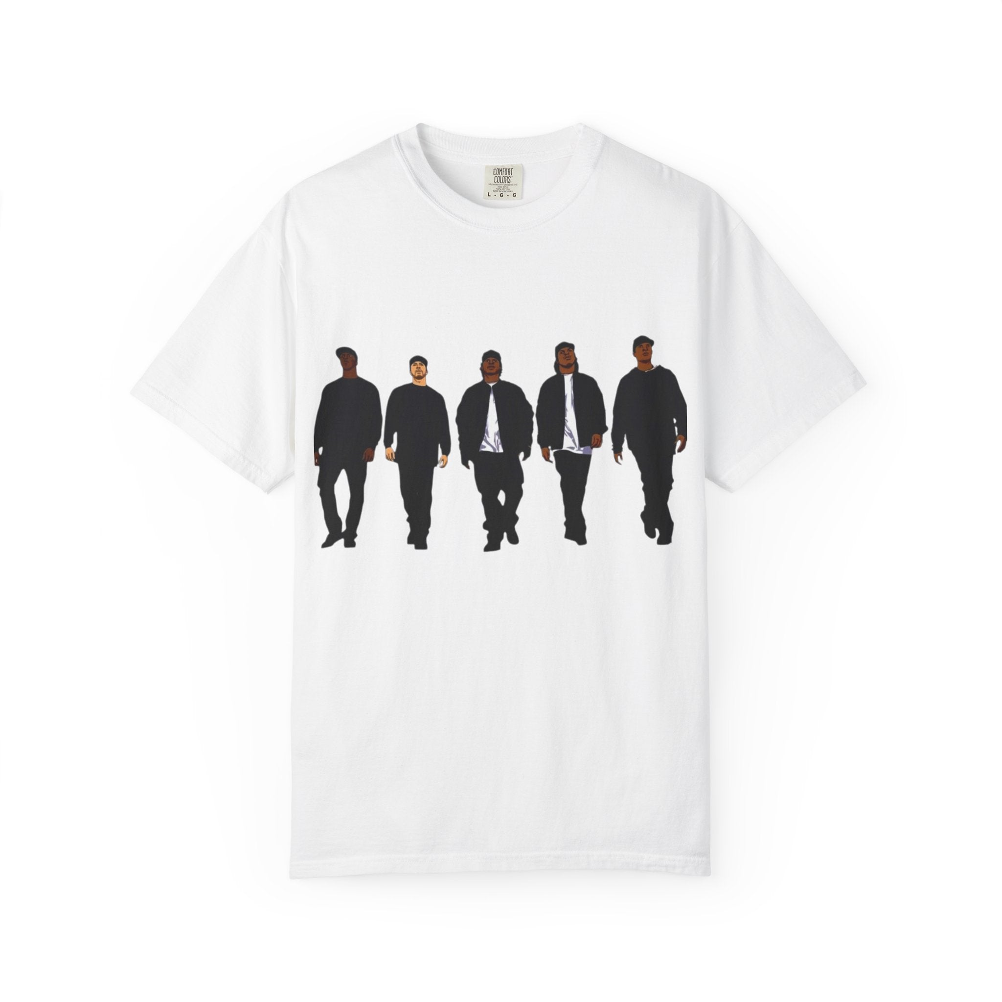 Silhouetted Crew Walk LA Logo T-shirt | Street Scene Graphic