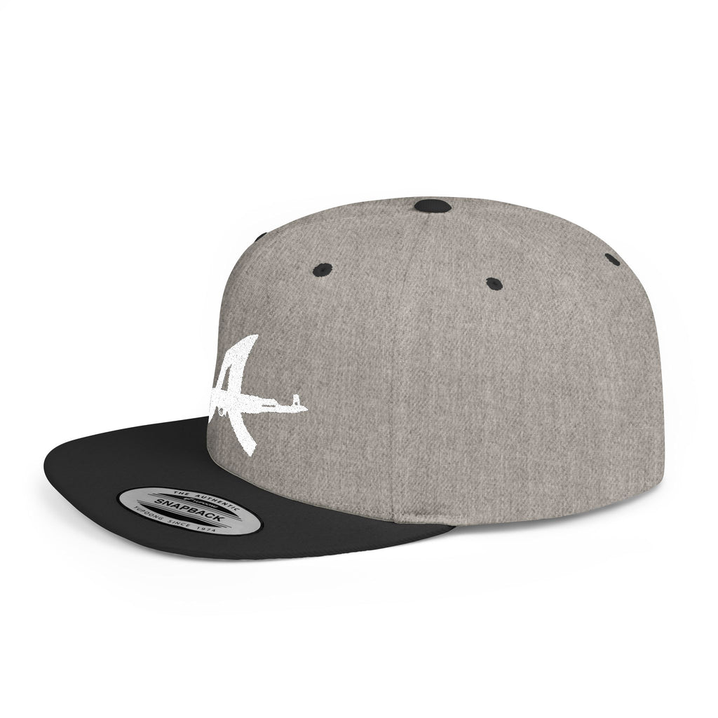 AK-47 Illustration Snapback | Rifle Graphic Hat, Streetwear Cap