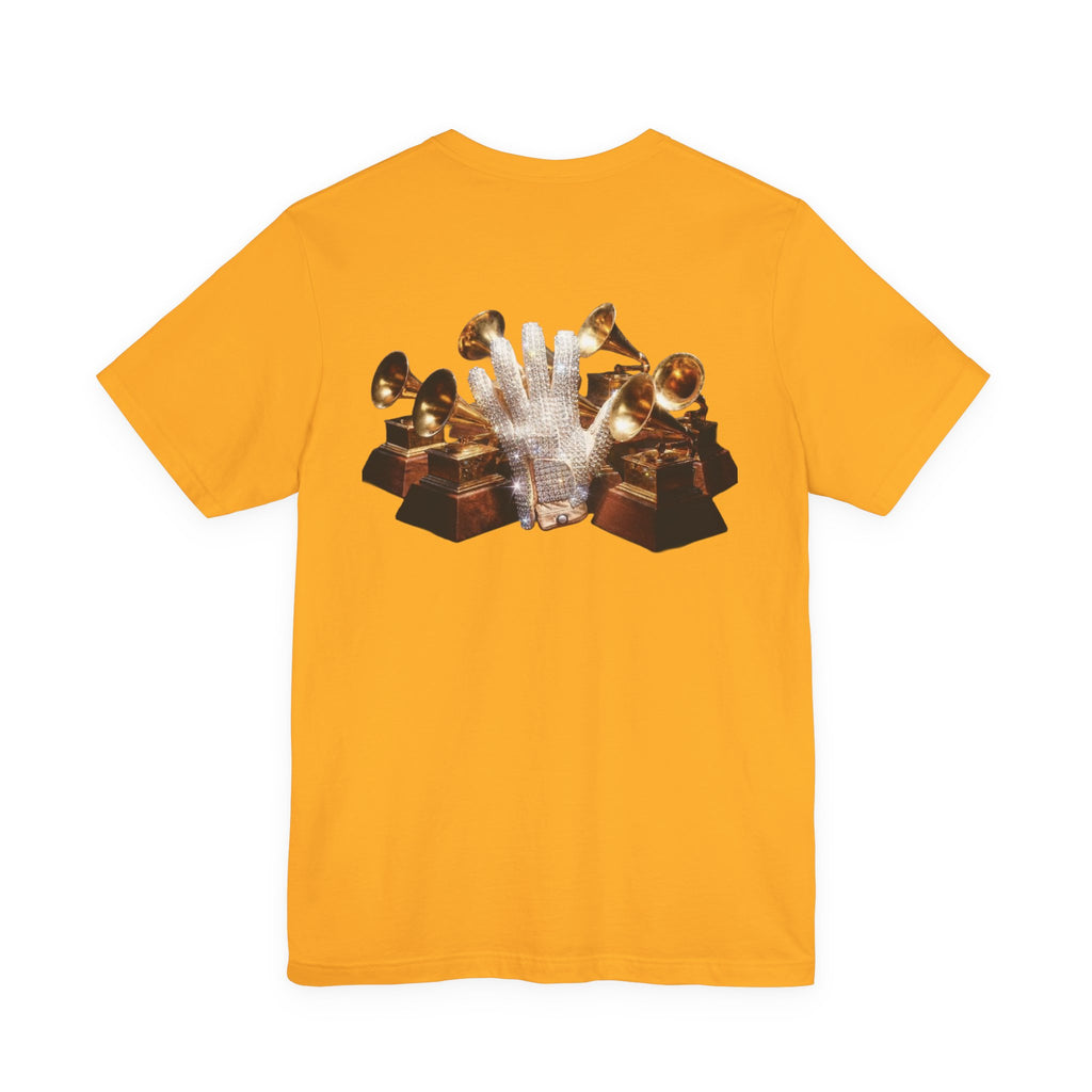 40 Thriller Album Photo Tee | Back Grammy Trophy Graphic