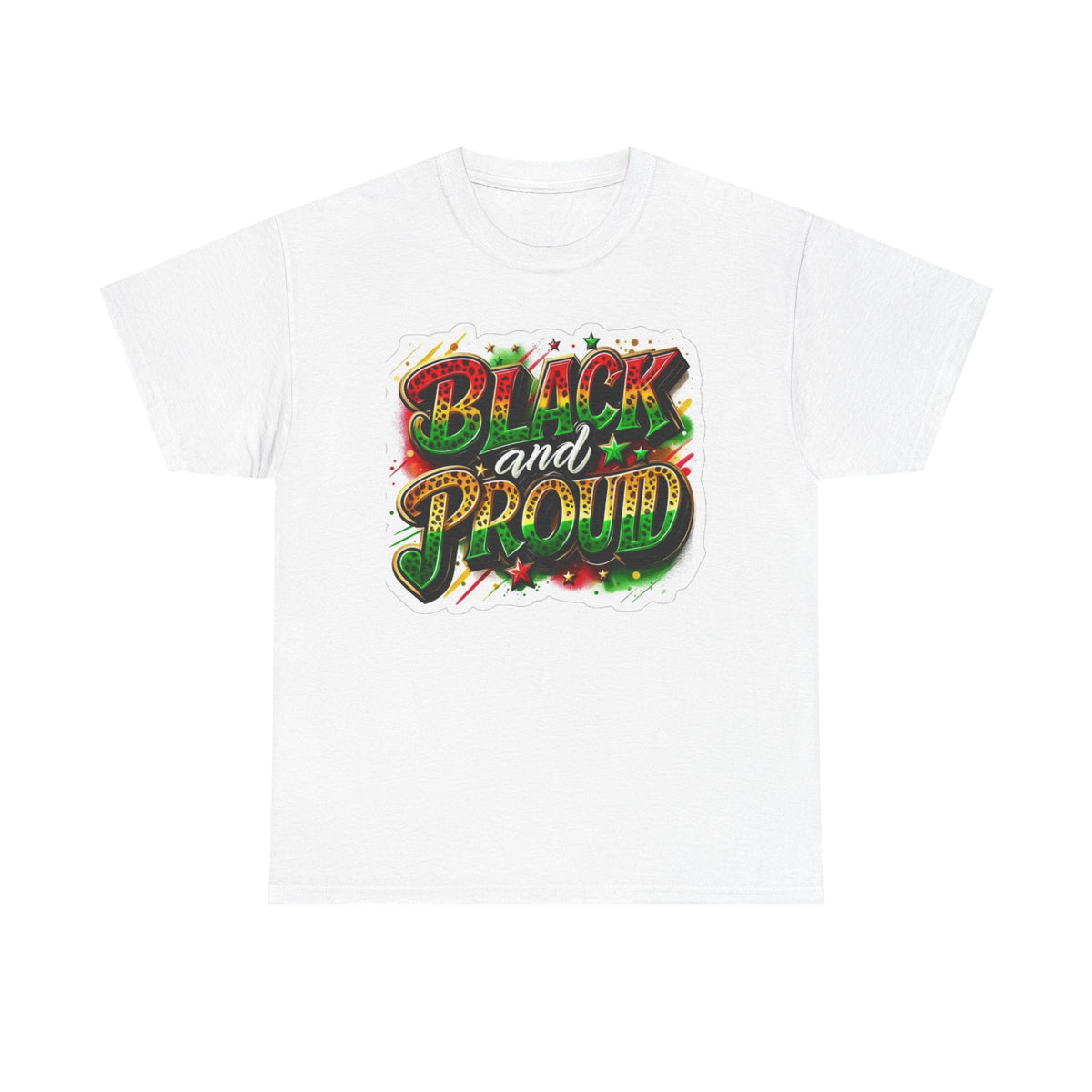 "Black and Proud" Bold Graffiti Pride Tee