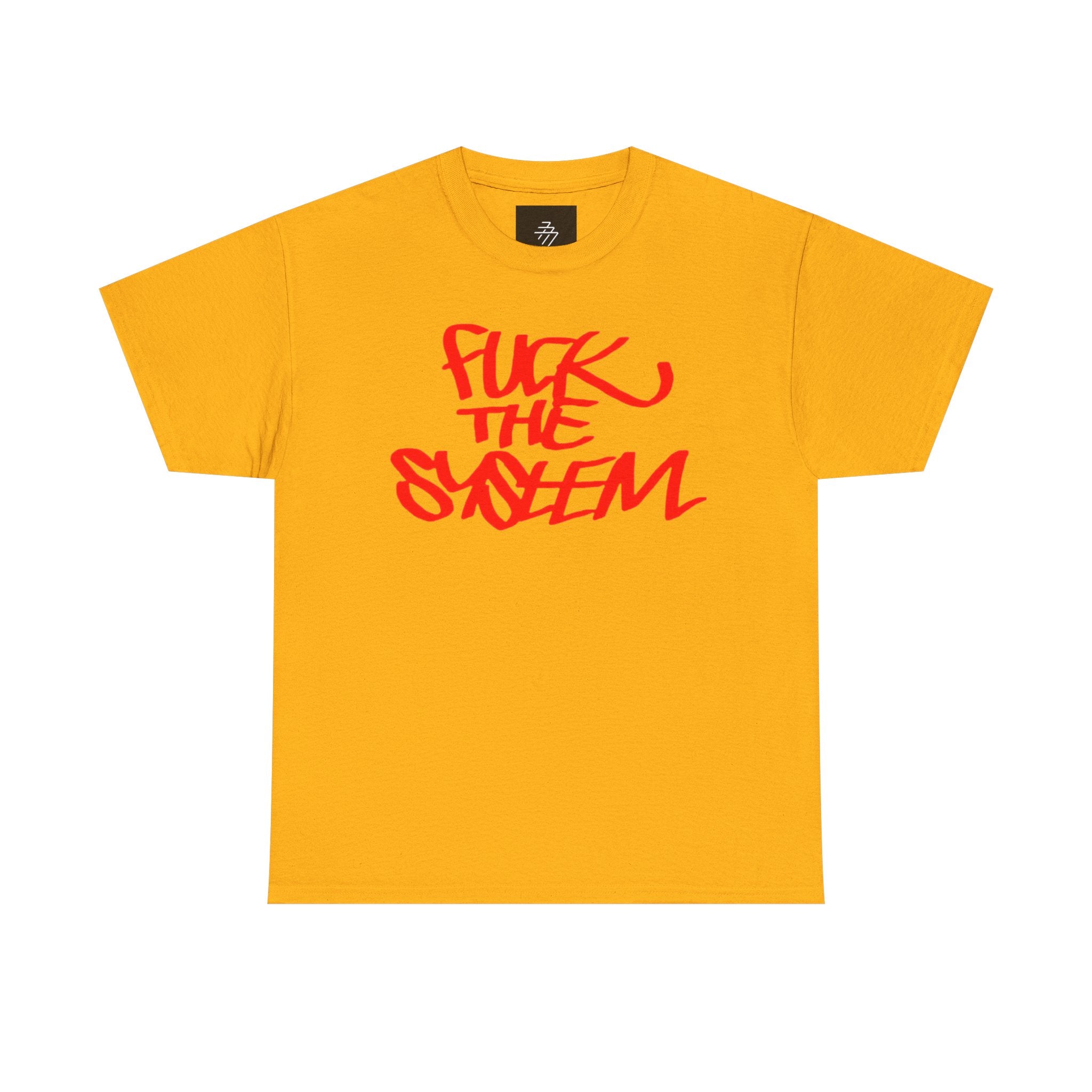 Fuck the System T-Shirt | Red Graffiti Protest Tee