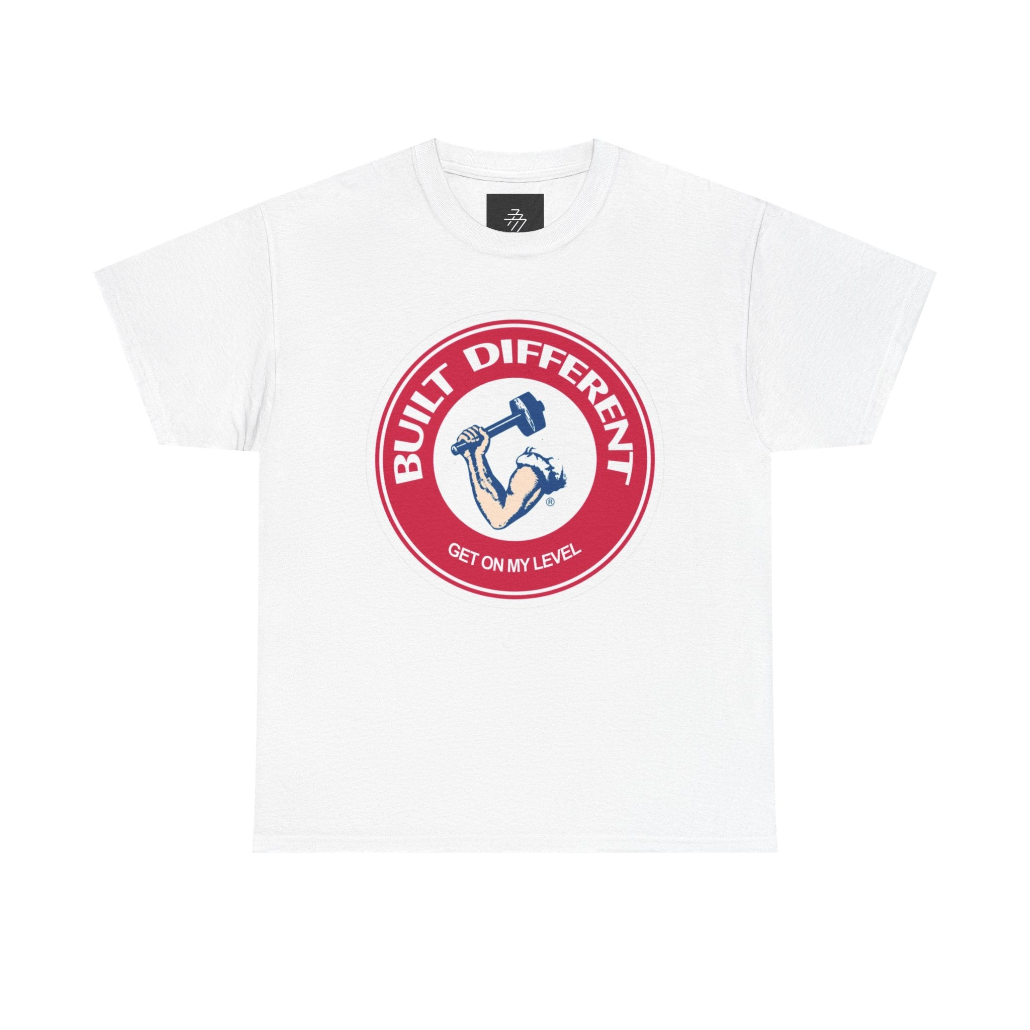 Built Different T-Shirt – "Get On My Level" Weightlifting Gym Tee
