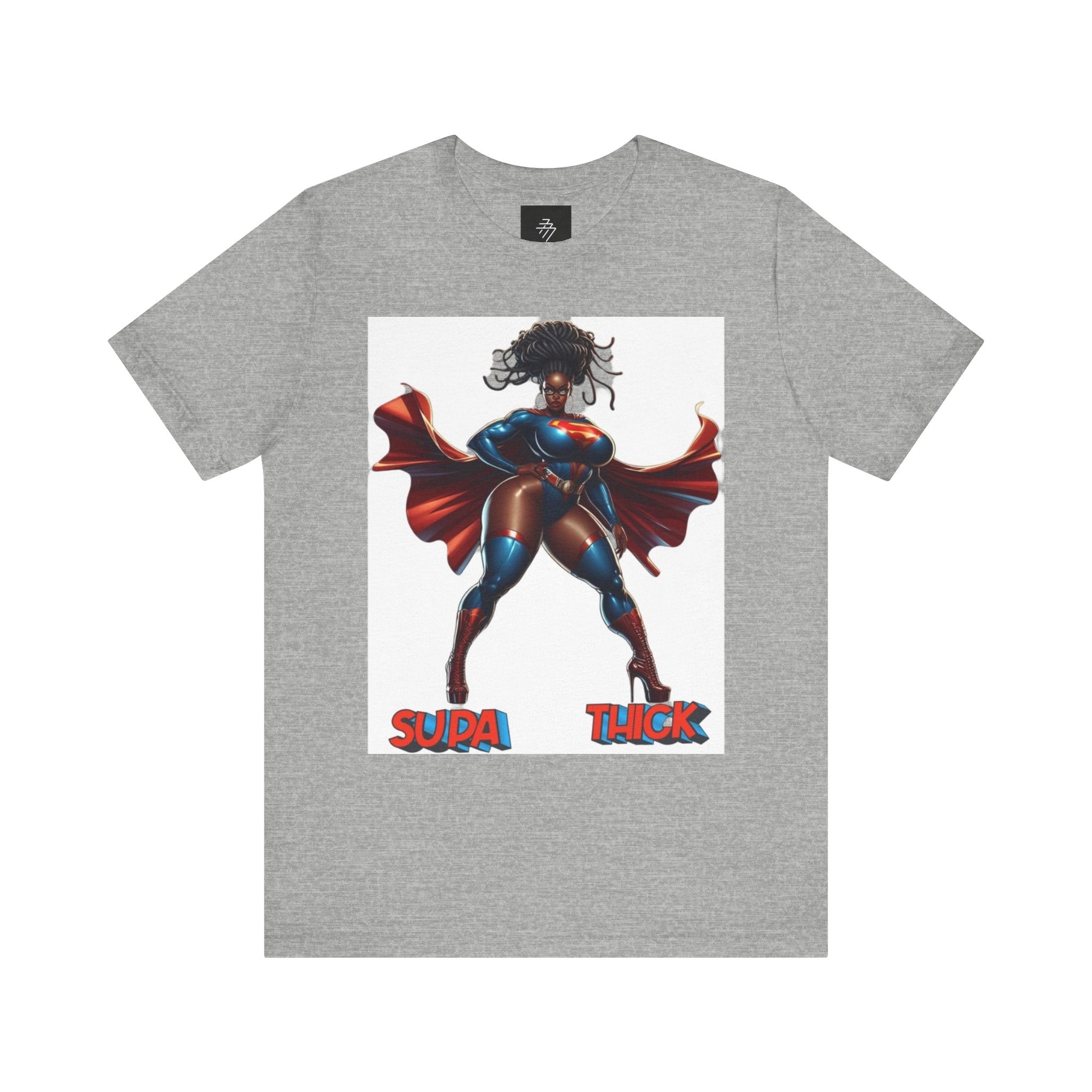 Supa Thick Superhero Tee — Empowering Curvy Comic-Inspired T-Shirt