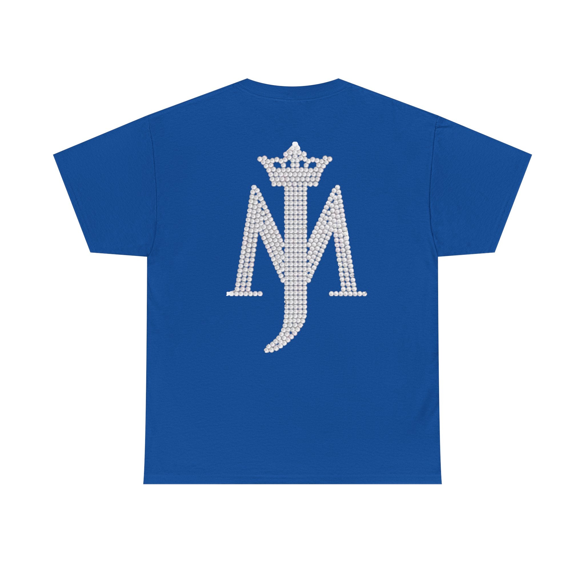 Rhinestone Crown Logo Tee — Vintage Pop Icon Portrait T-Shirt