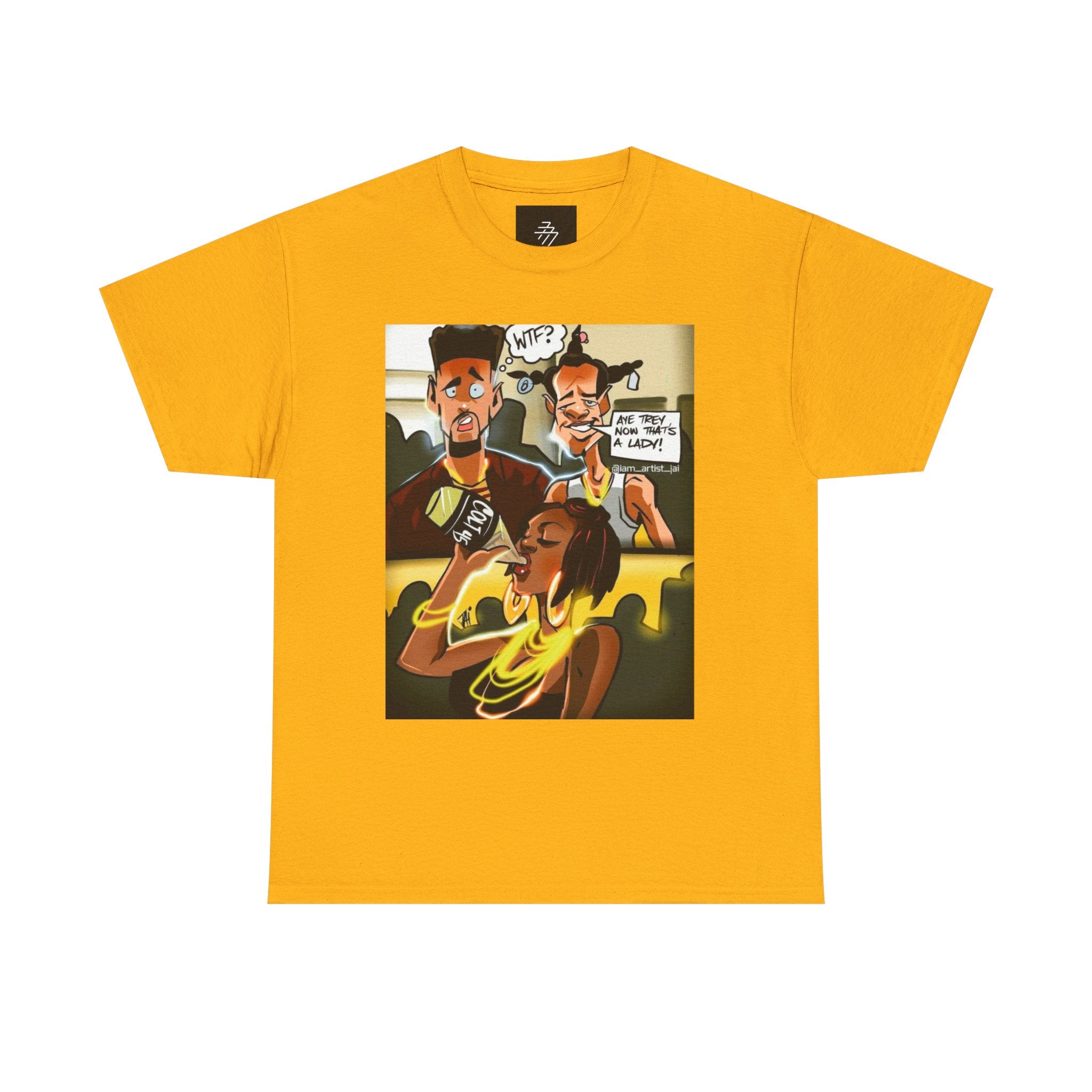 Bar Scene Illustration Tee | Cartoon Nightclub Drinkers, Retro Pop Art