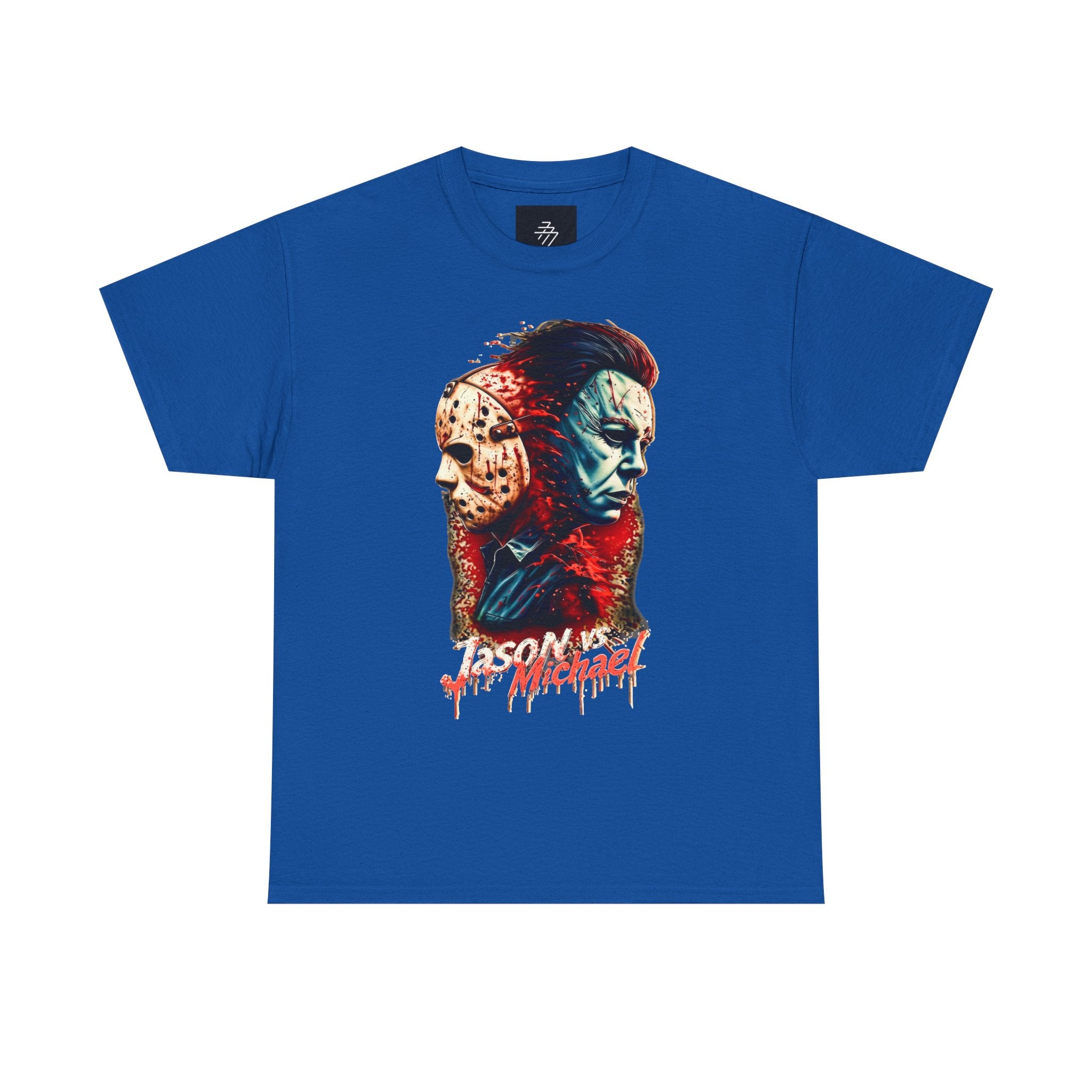 Horror Icons Split-Face Tee Jason & Michael Graphic