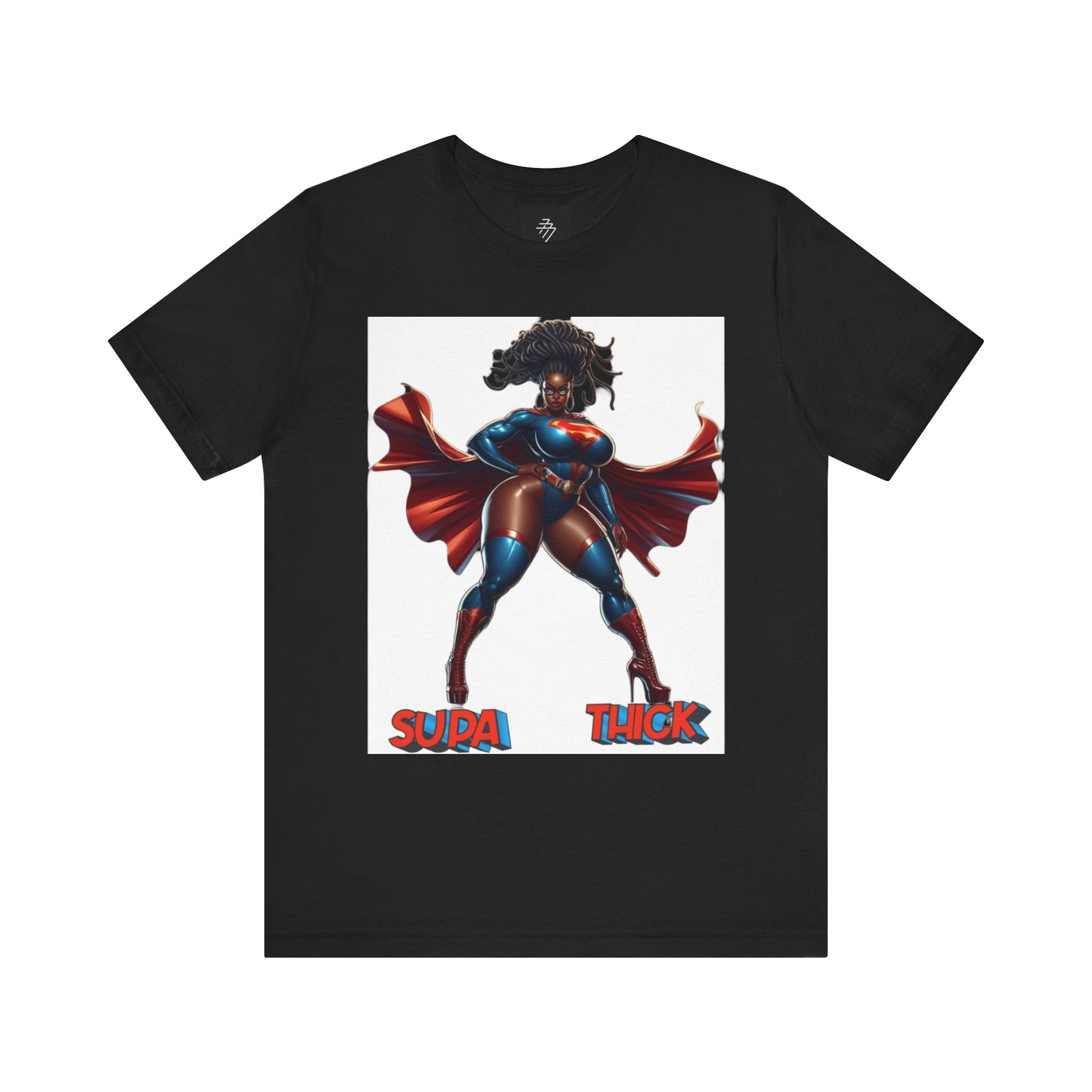 Supa Thick Superhero Tee — Empowering Curvy Comic-Inspired T-Shirt