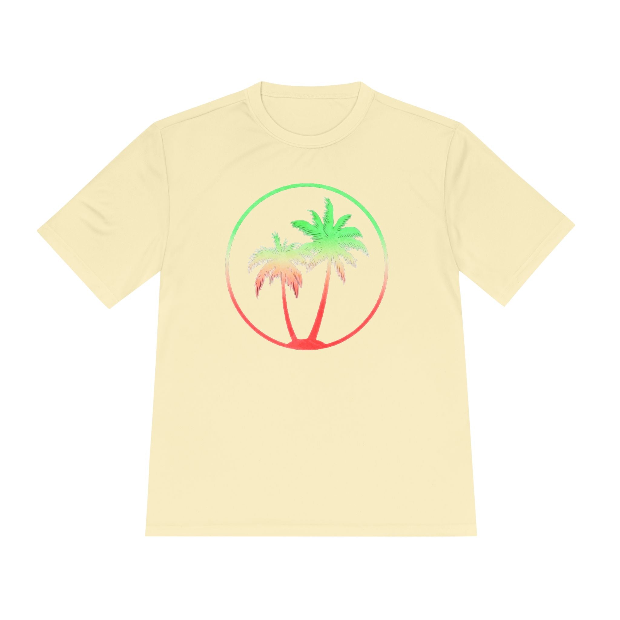 Tropical Palm Circle Tee | Gradient Palm Tree Graphic