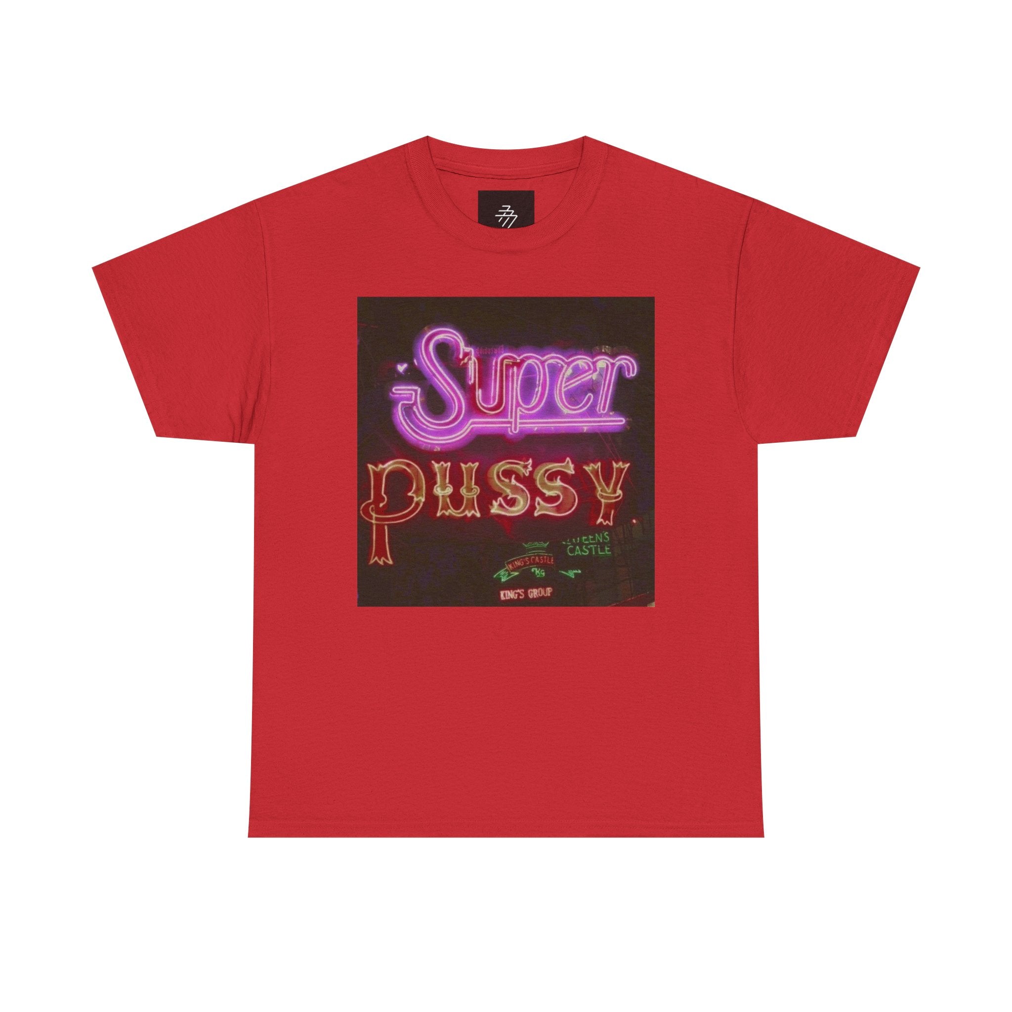 T-Shirt — 'Super Pussy' Neon Sign Graphic Tee