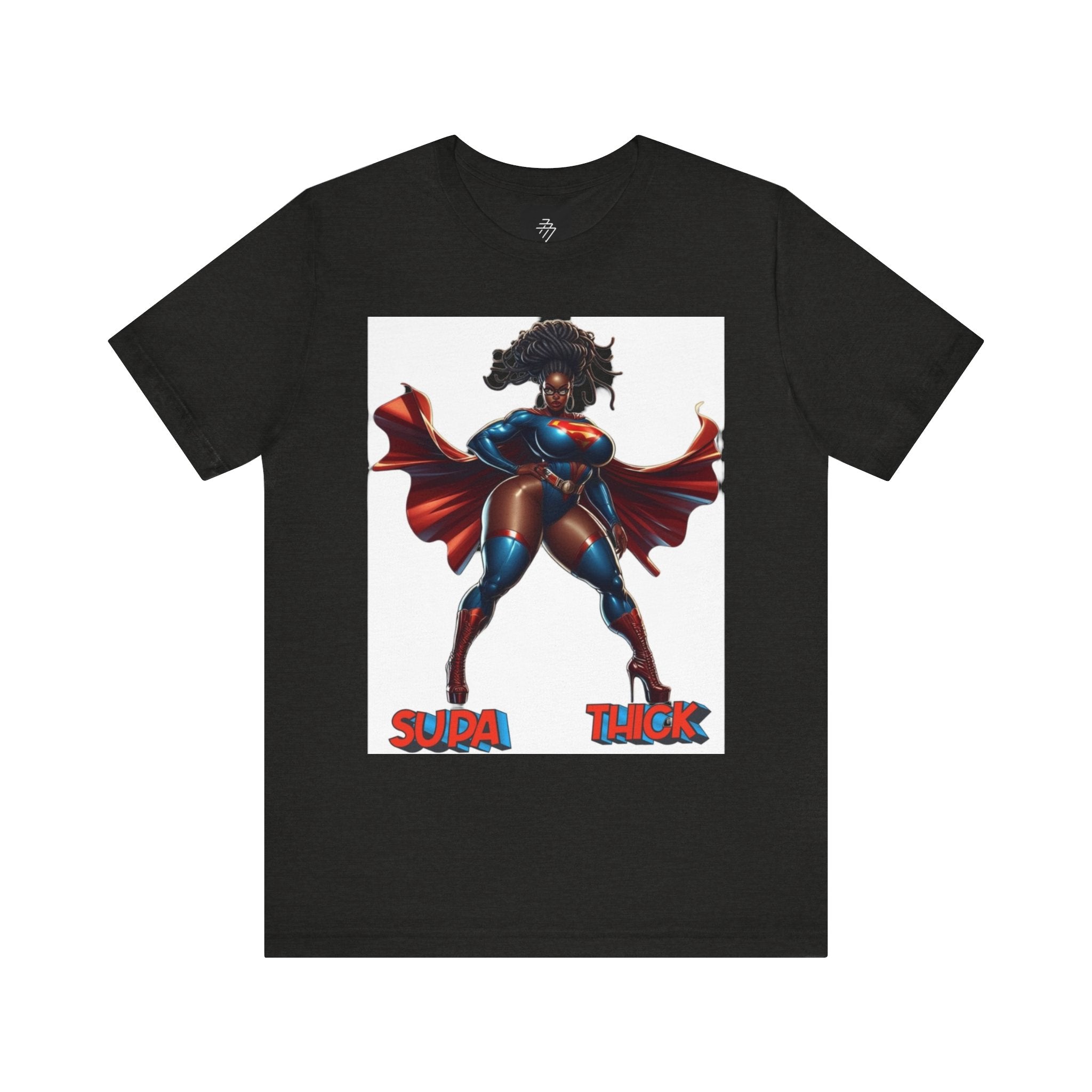 Supa Thick Superhero Tee — Empowering Curvy Comic-Inspired T-Shirt