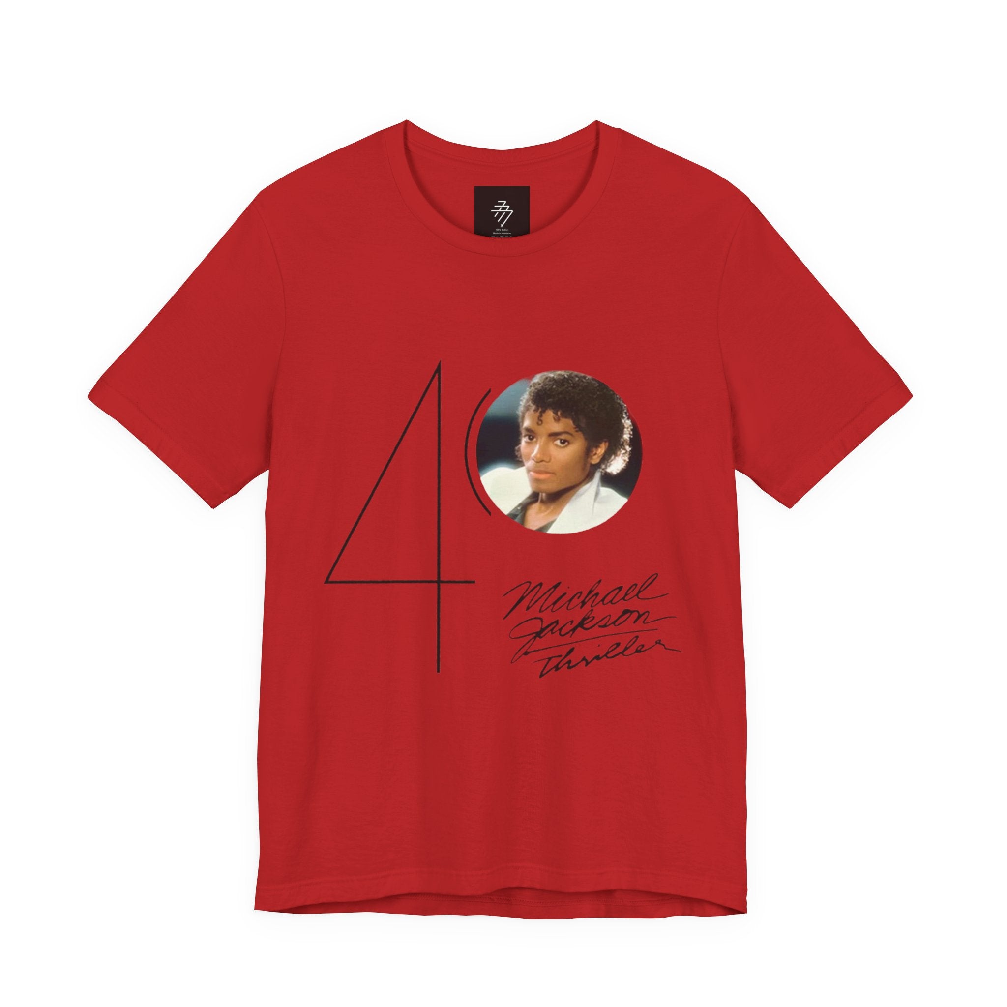 40 Thriller Album Photo Tee | Back Grammy Trophy Graphic