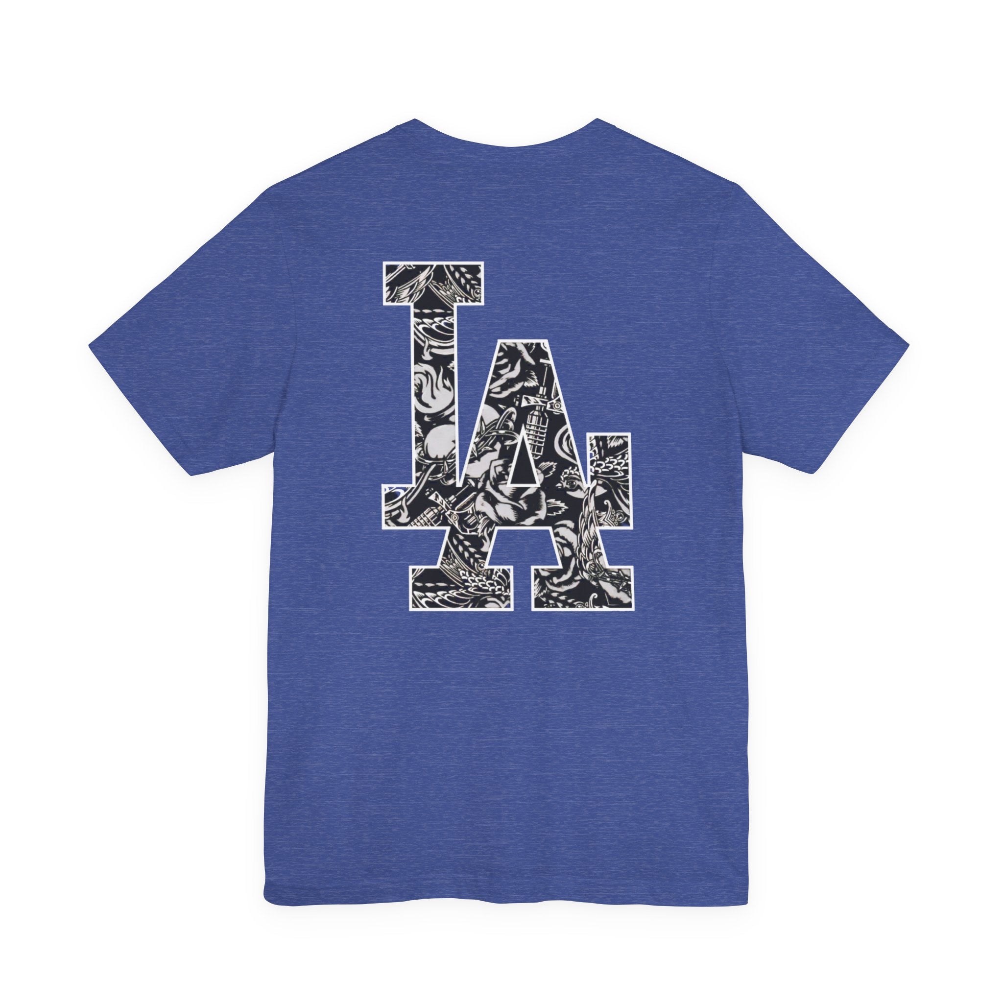 90s Hip Hop Group Illustration T-Shirt | LA Logo Back Print Tee