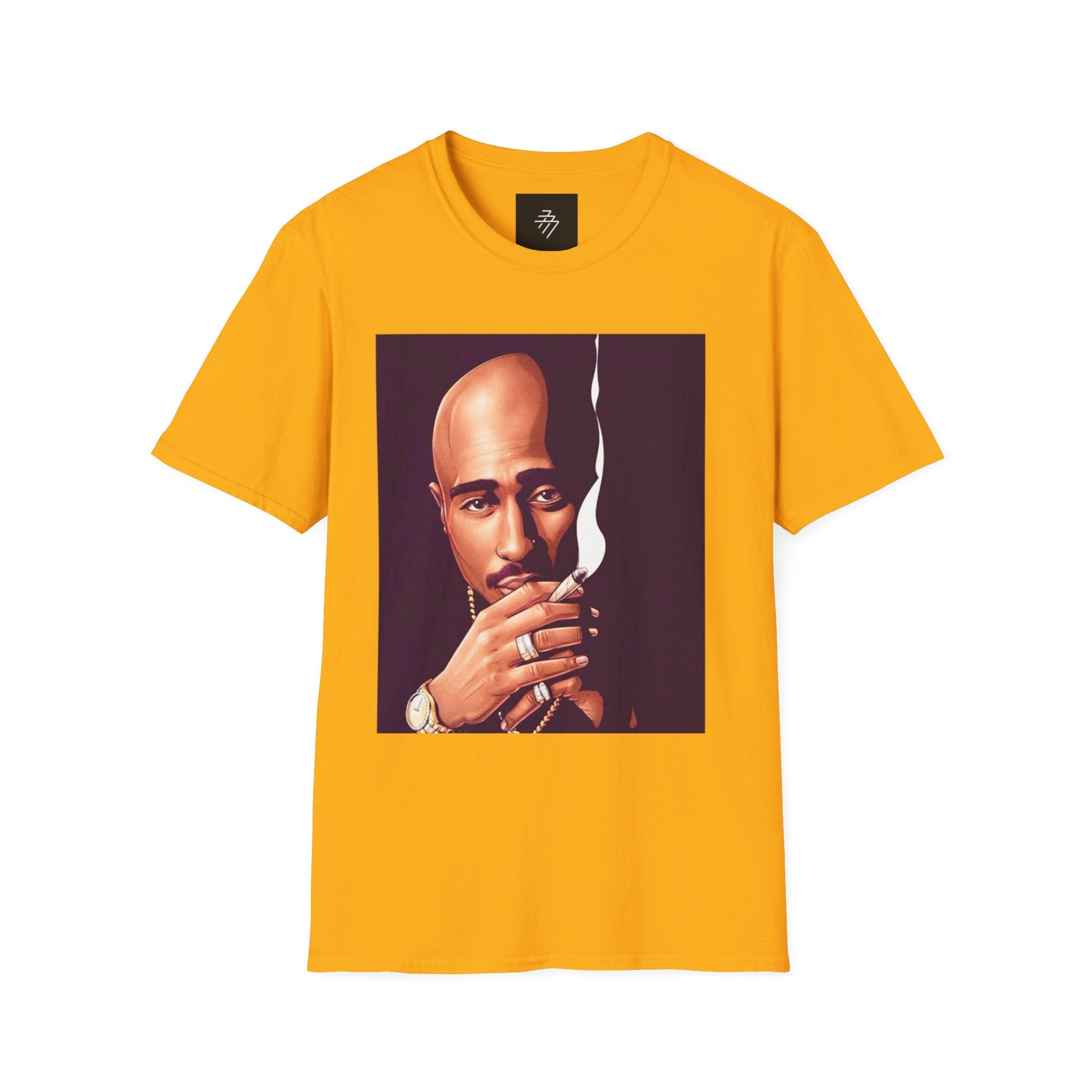 Pac Portrait T-Shirt | Rap Icon Smoking Artwork