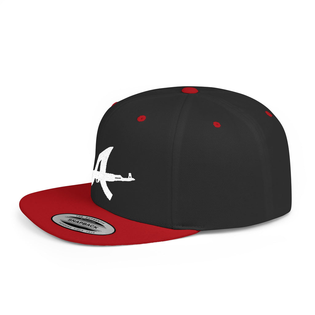 AK-47 Illustration Snapback | Rifle Graphic Hat, Streetwear Cap