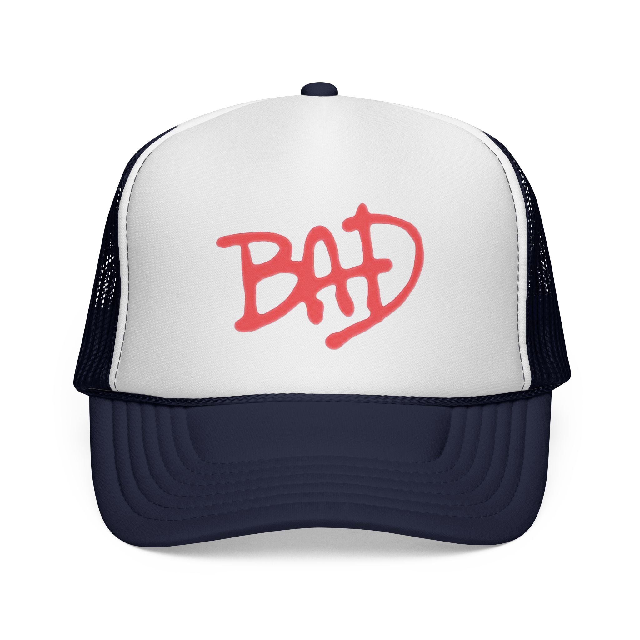 Red 'BAD' Graffiti Trucker Cap | Mesh Baseball Hat