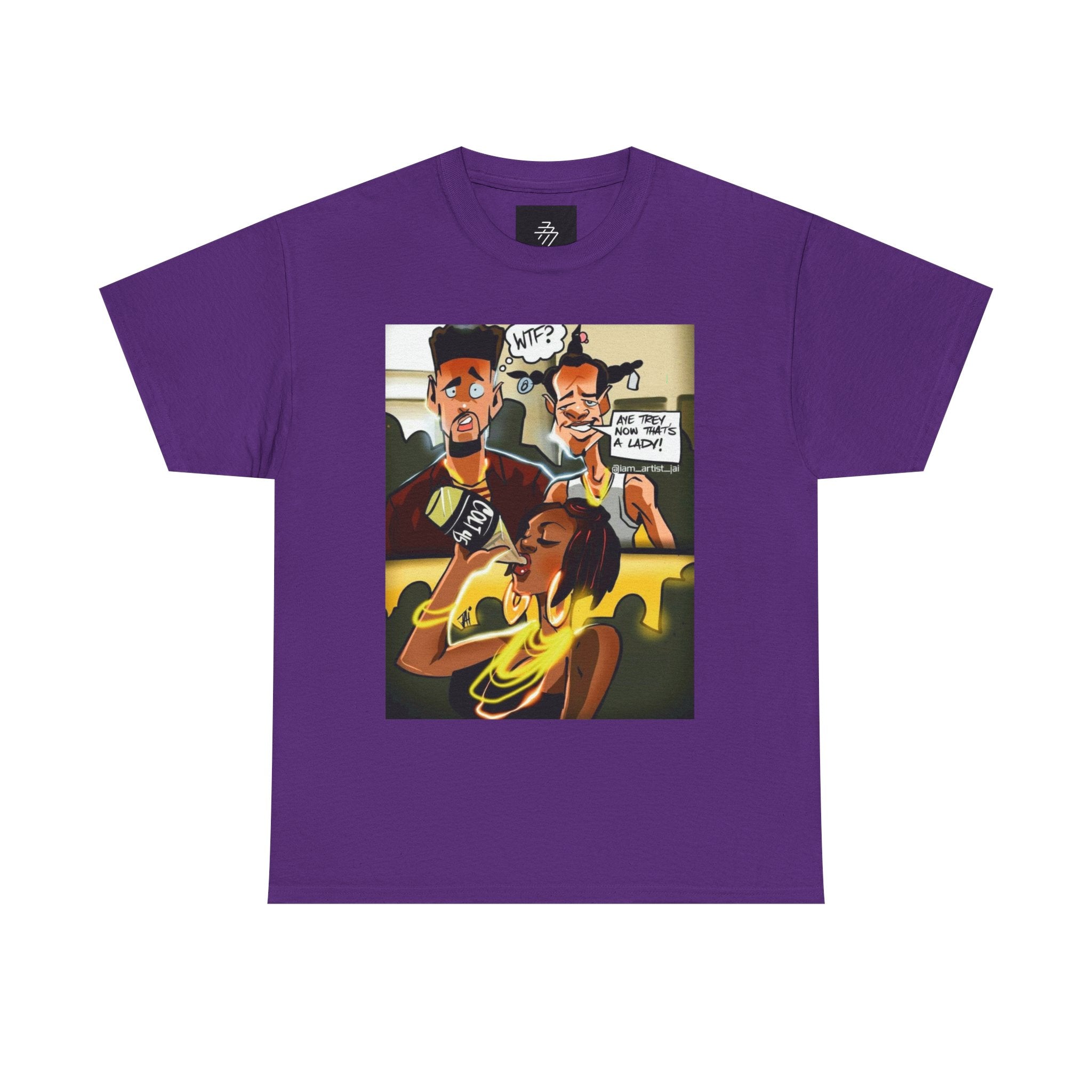 Bar Scene Illustration Tee | Cartoon Nightclub Drinkers, Retro Pop Art