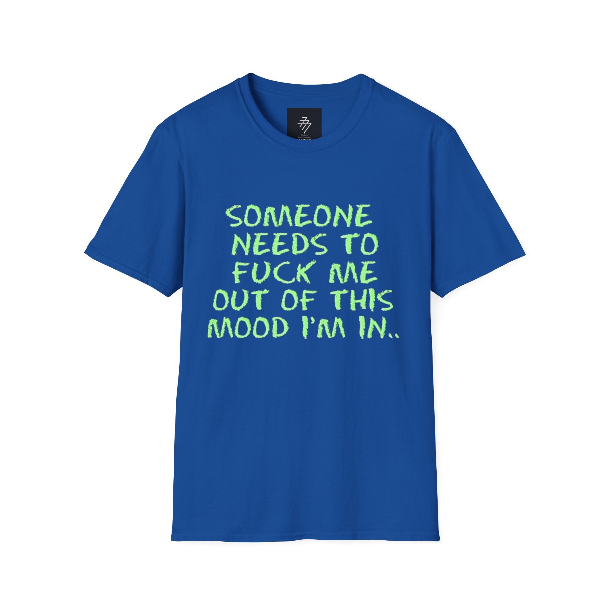 Someone Needs to Fuck Me Out of This Mood T-Shirt | Neon Green Text