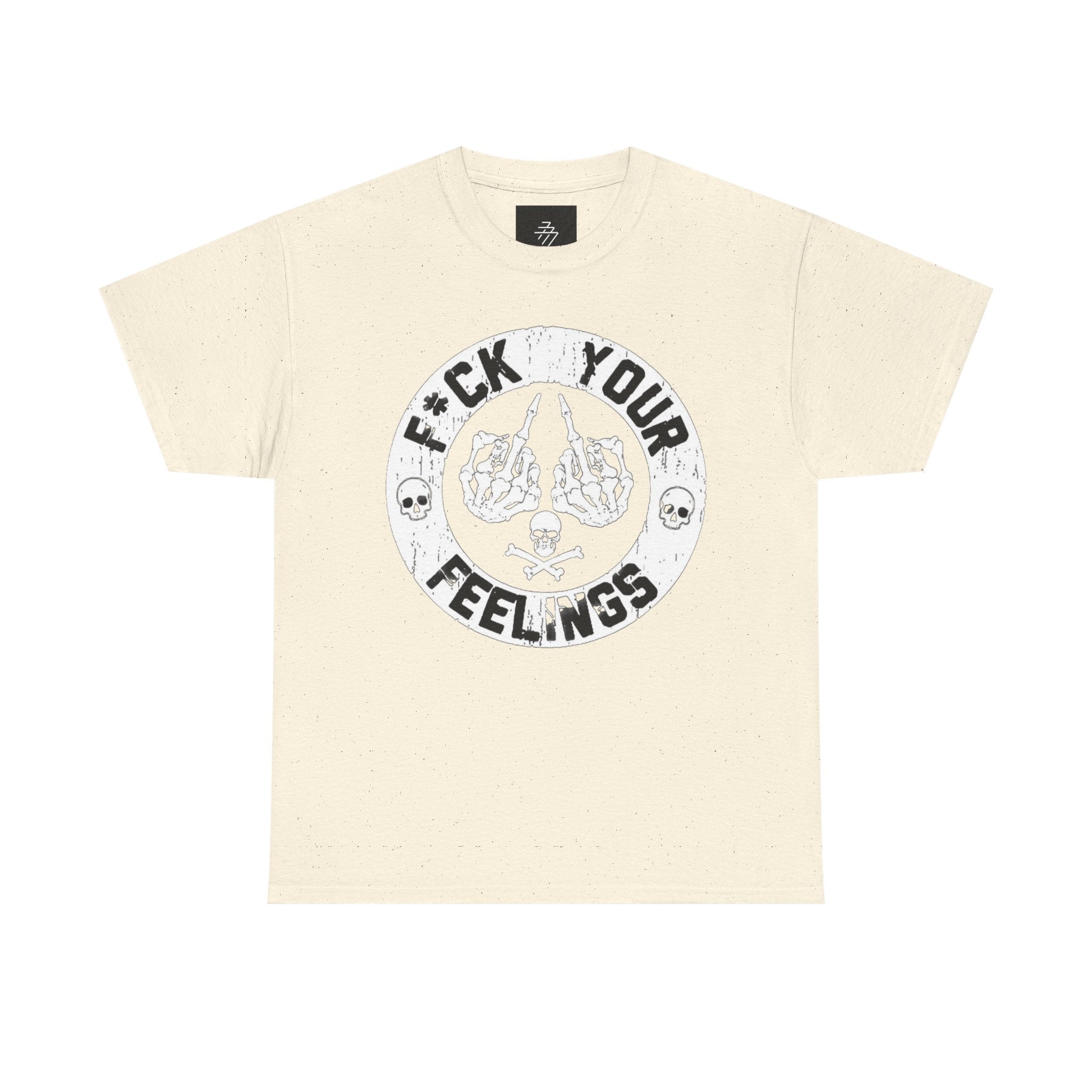 F*ck Your Feelings Graphic Tee — Punk Skull Crossed Hands Shirt