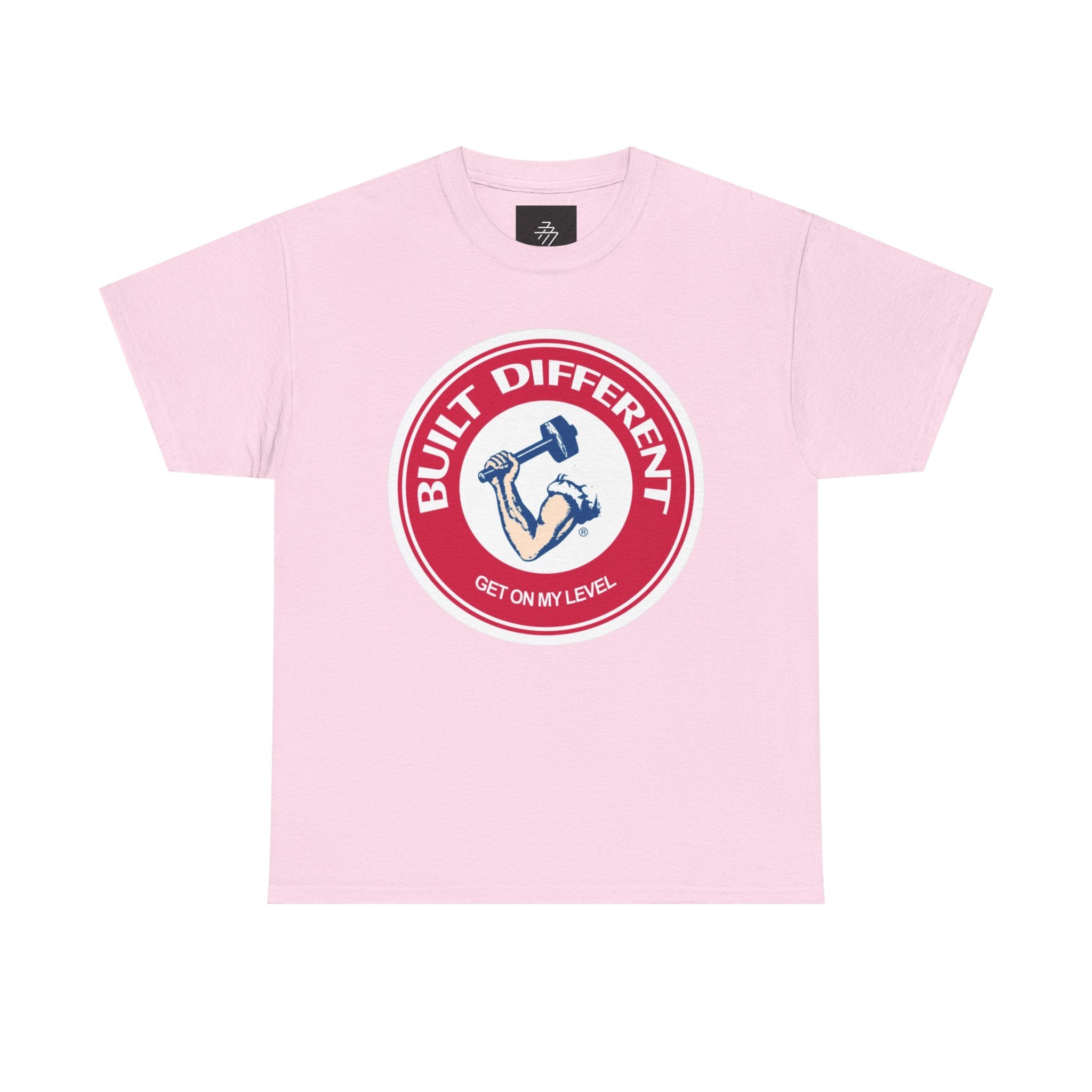 Built Different T-Shirt – "Get On My Level" Weightlifting Gym Tee