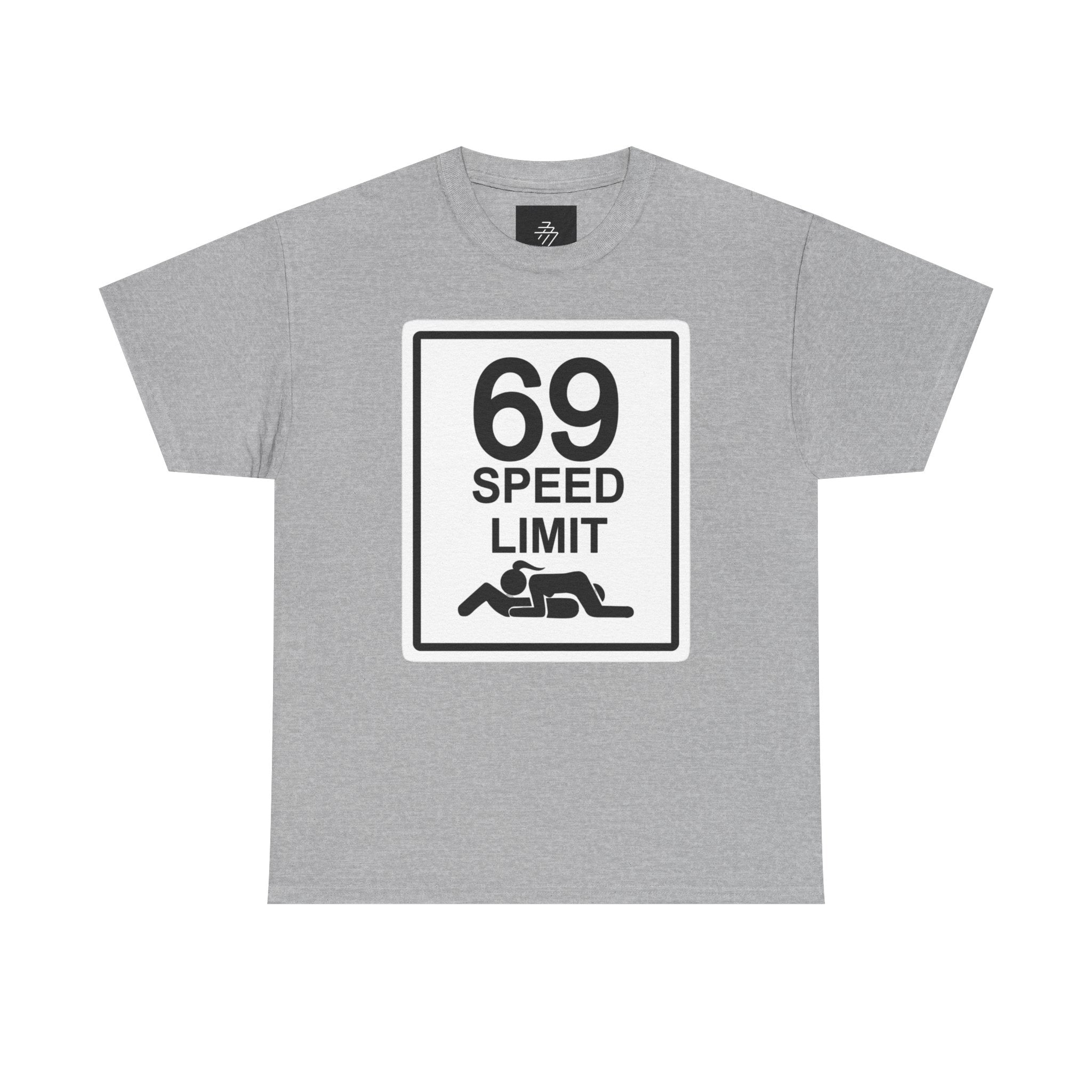 Graphic Tee — "69 Speed Limit" Funny Road Sign T-Shirt