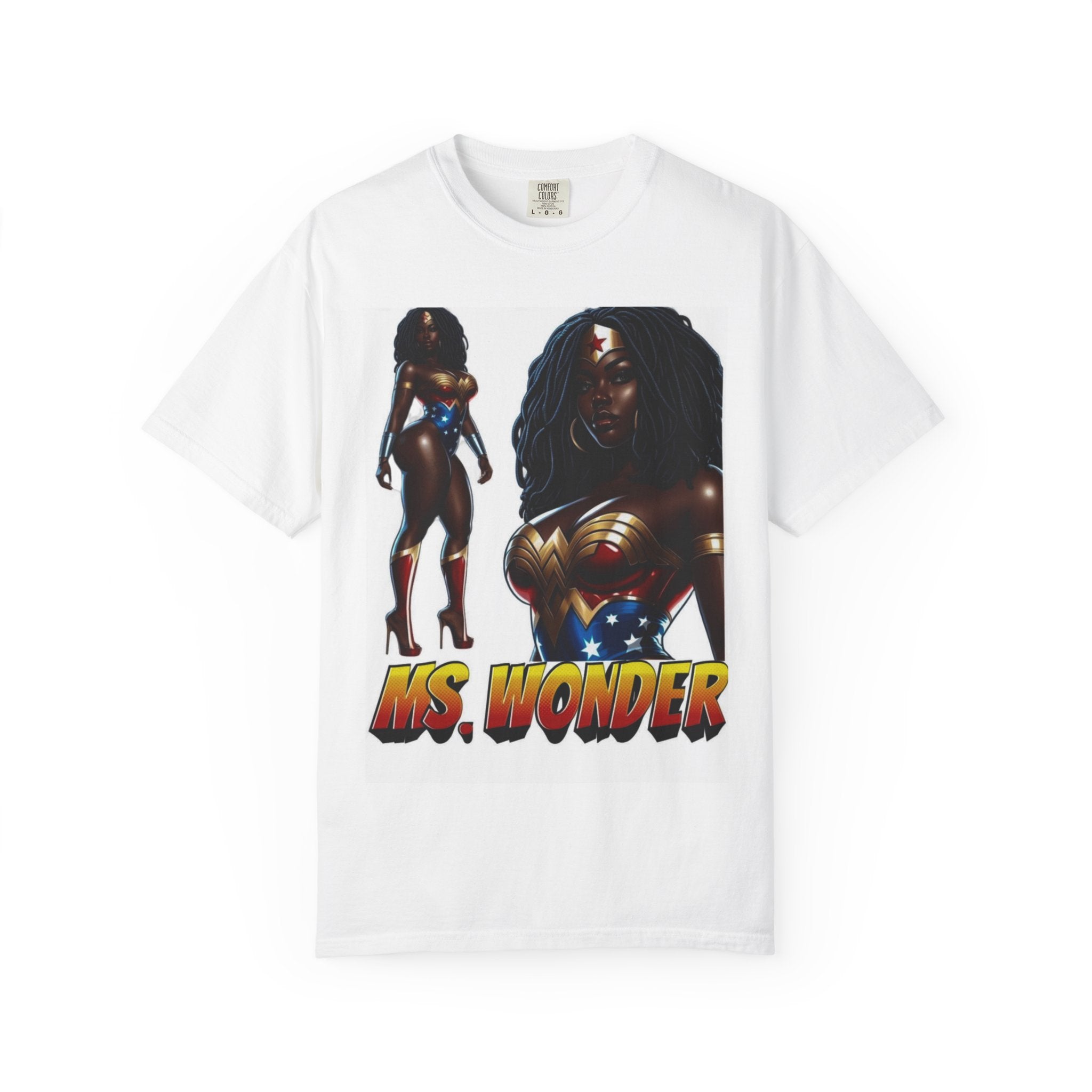 Ms. Wonder Graphic T-Shirt — Afro Wonder Woman Comic Style Tee