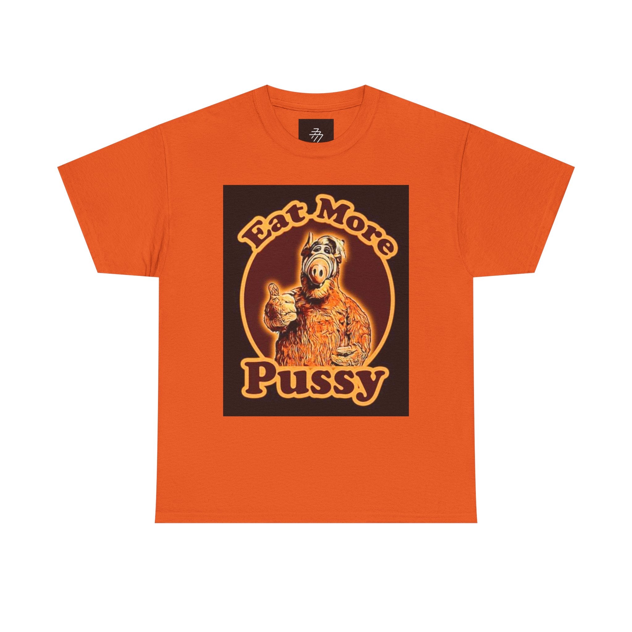 Graphic Tee — Retro 'Eat More Pussy' Parody Shirt