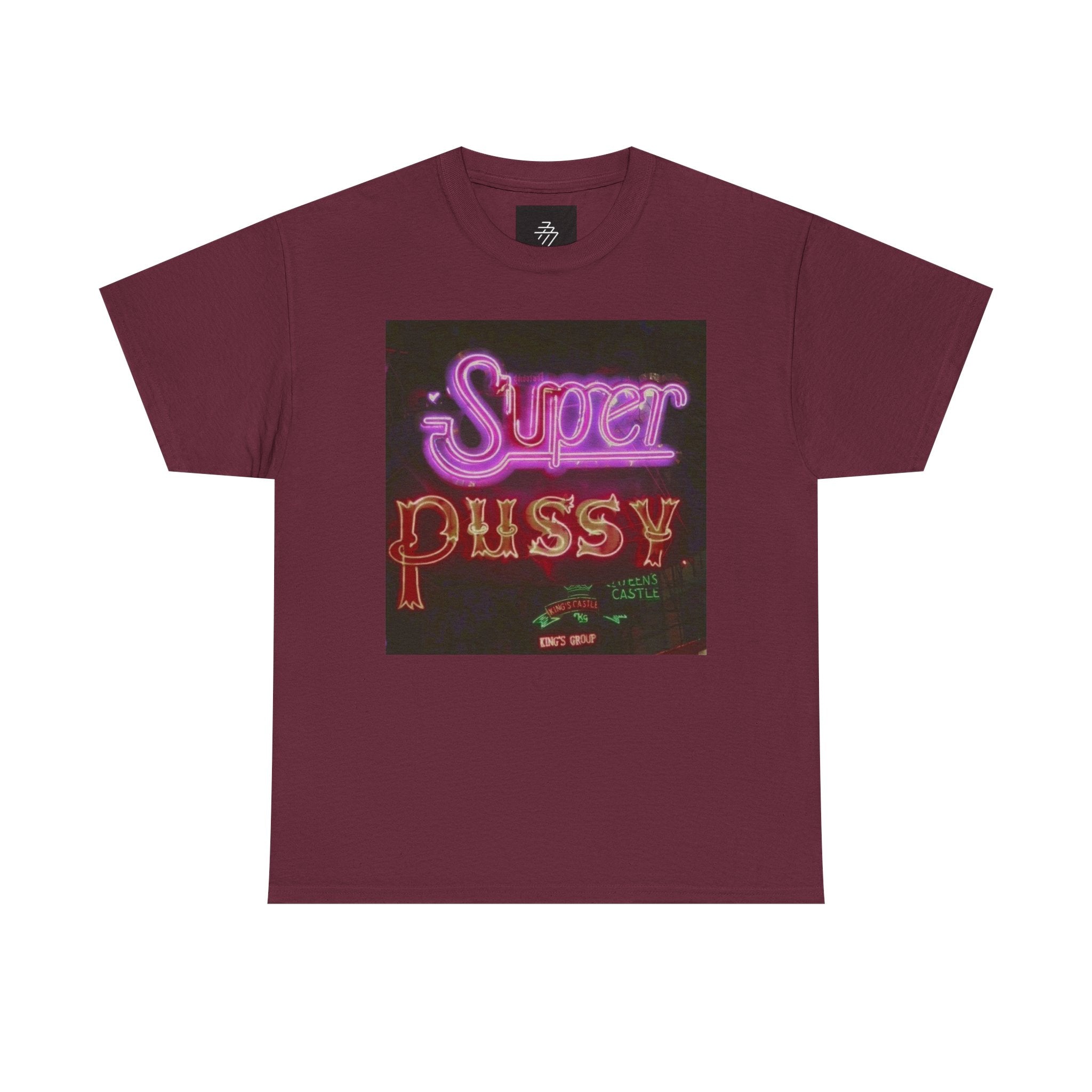 T-Shirt — 'Super Pussy' Neon Sign Graphic Tee