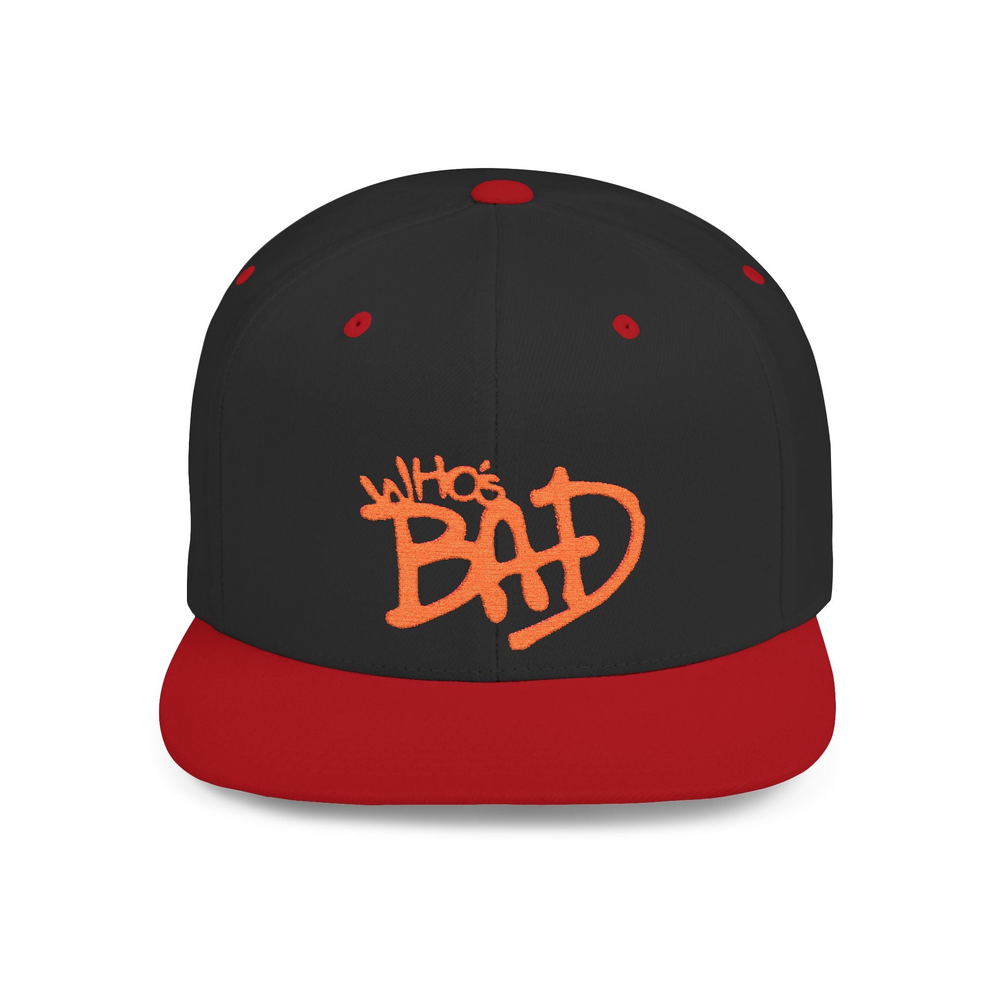 Who's Bad Snapback Hat | Flat Bill Baseball Cap, Retro Typography