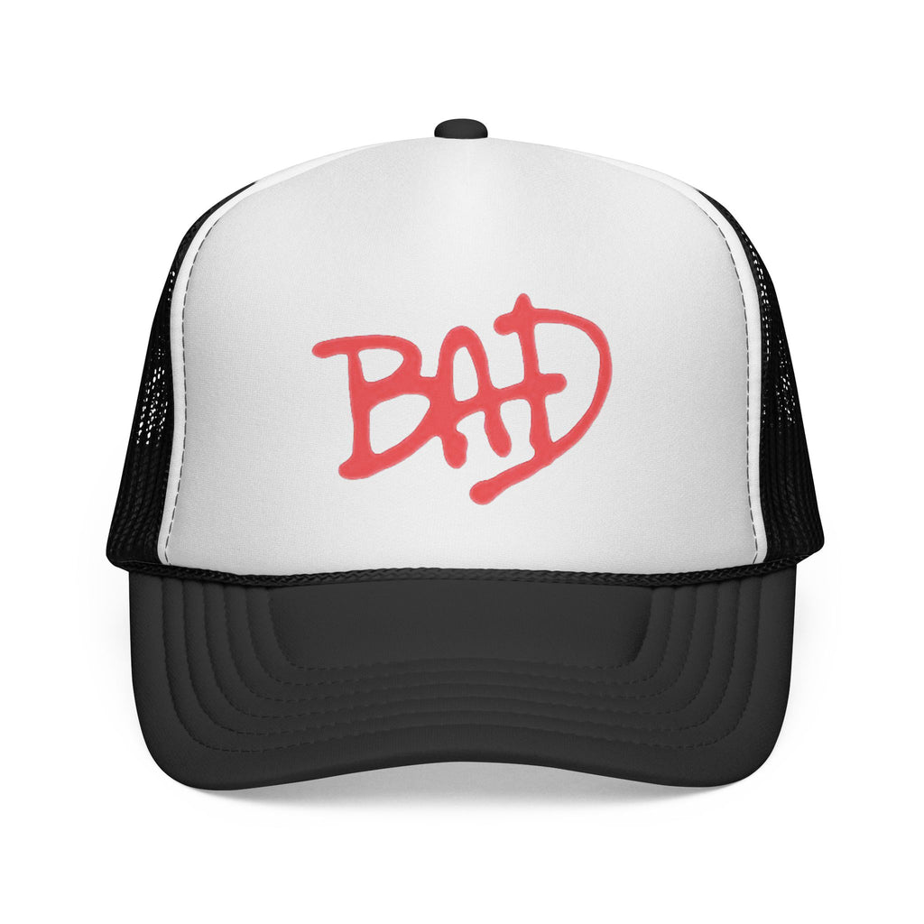 Red 'BAD' Graffiti Trucker Cap | Mesh Baseball Hat