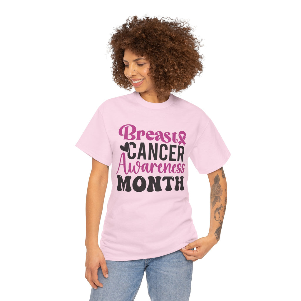Breast Cancer Awareness Month Pink Ribbon Support Tee