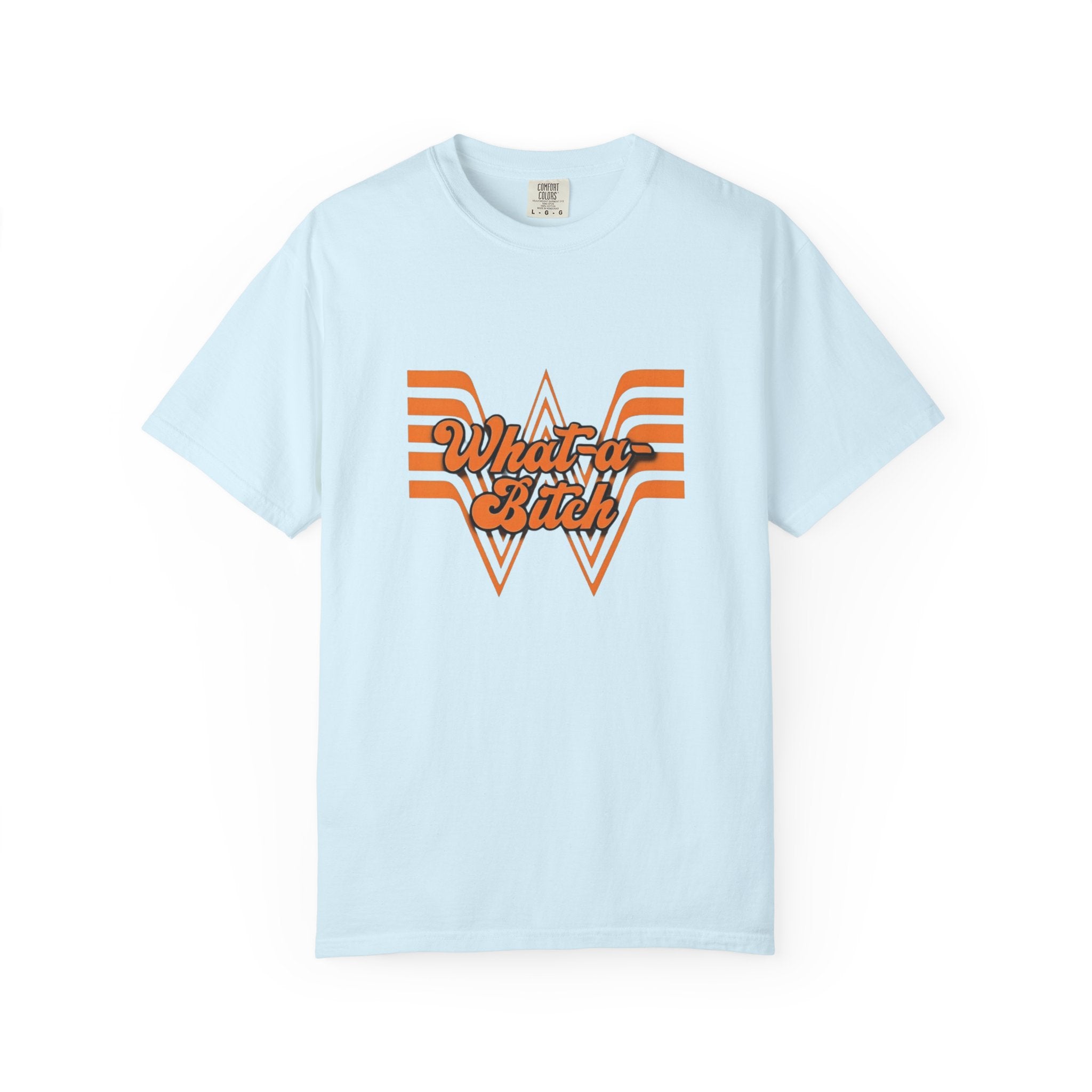 Retro Orange 'What a bitch' Graphic T-Shirt