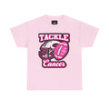 "Tackle Cancer" Pink Football Helmet & Ball Awareness Tee