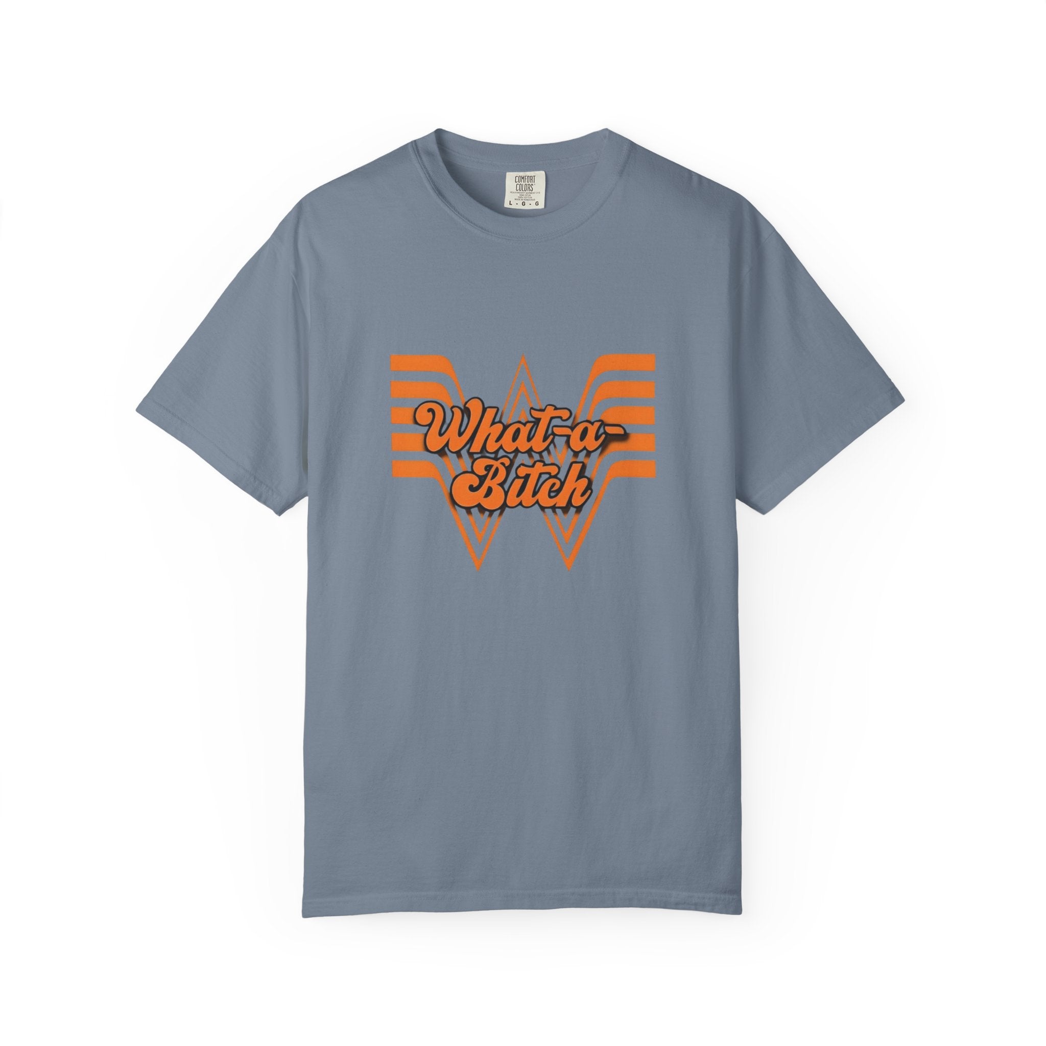 Retro Orange 'What a bitch' Graphic T-Shirt