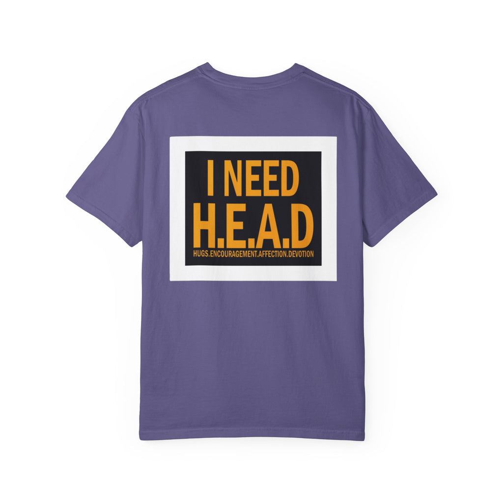 I Need H.E.A.D. graphic tee | Retro woman profile illustration T-shirt