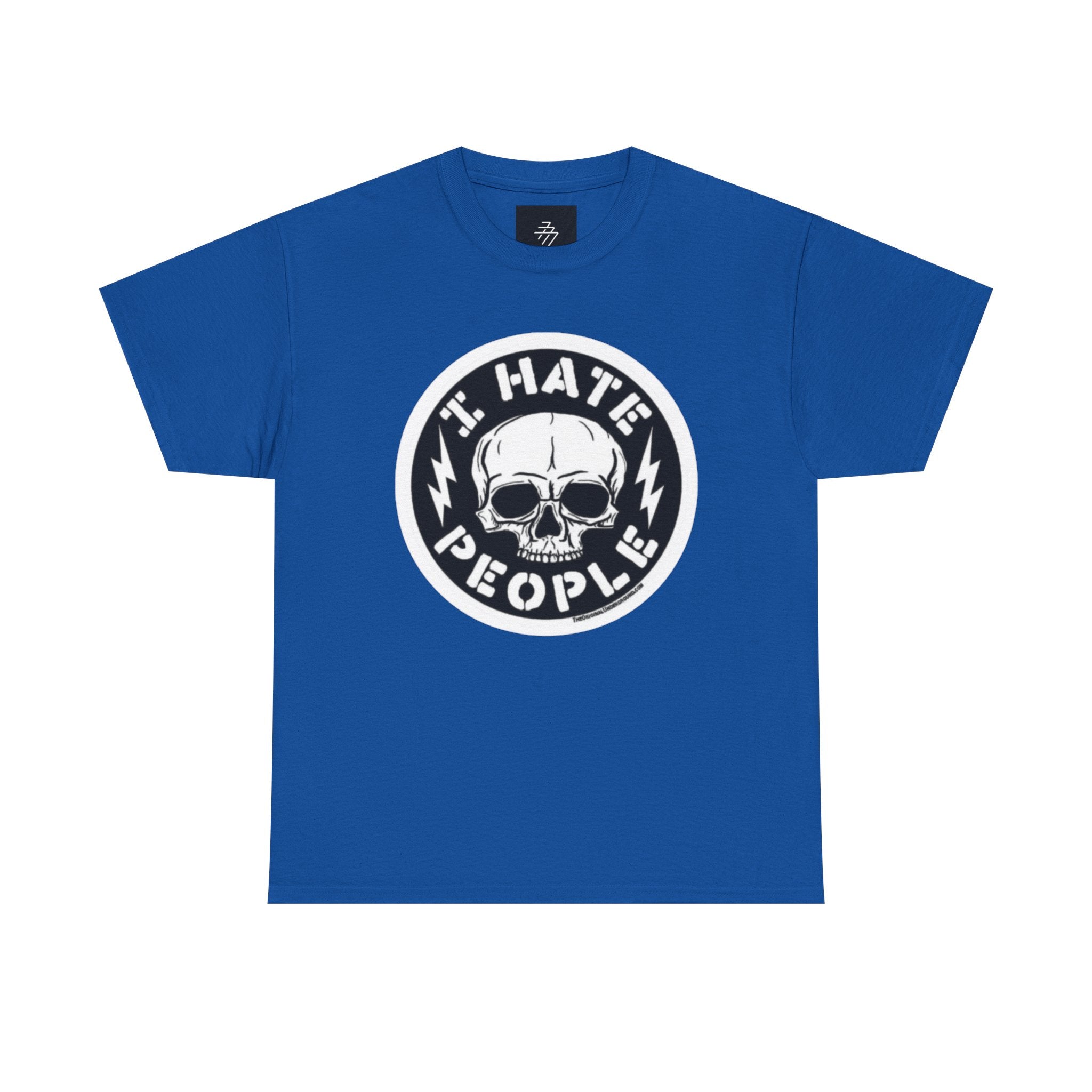 I Hate People skull circle T-Shirt | punk skull tee, edgy graphic top