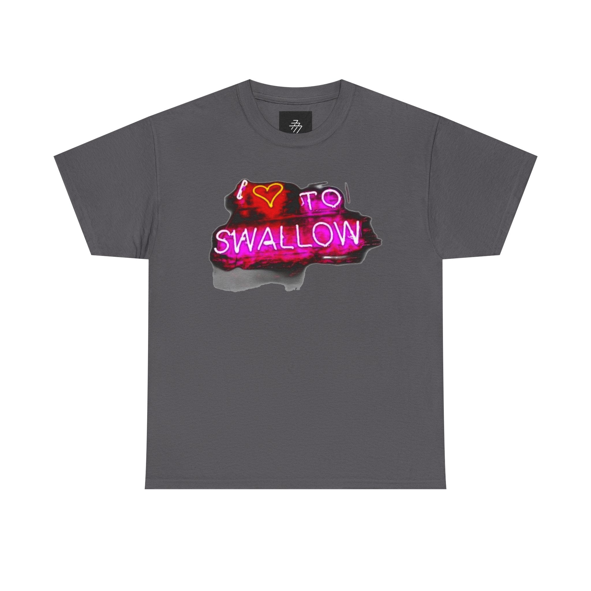 Graphic Tee — "I  to Swallow" Neon Sign T-Shirt