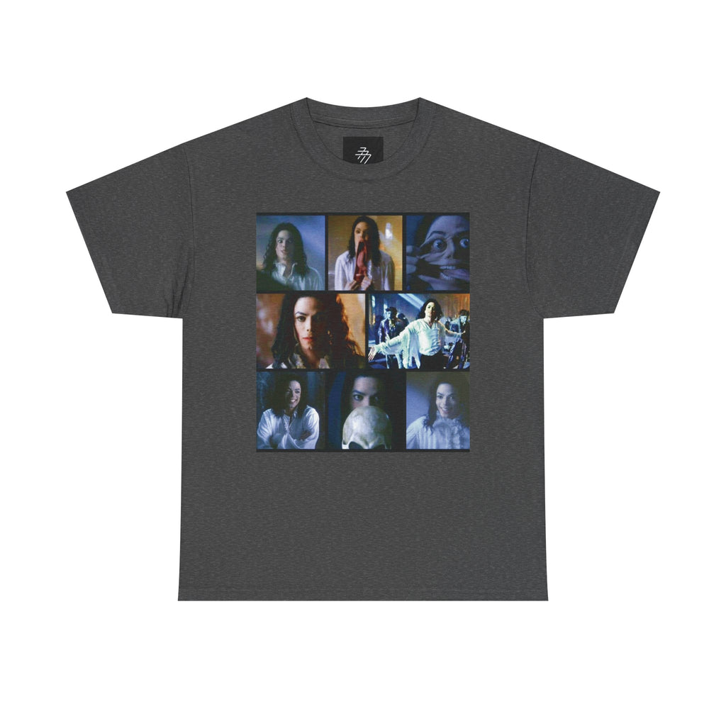 MJ Horror Movie Tee | Vintage Scary Film Photo Grid Shirt