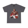 King Michael Jackson Graphic Tee — MJ Crowned Portrait & Rhinestone Monogram Back