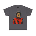 MJ Retro Pop Icon Portrait with 'Thriller' Script Back