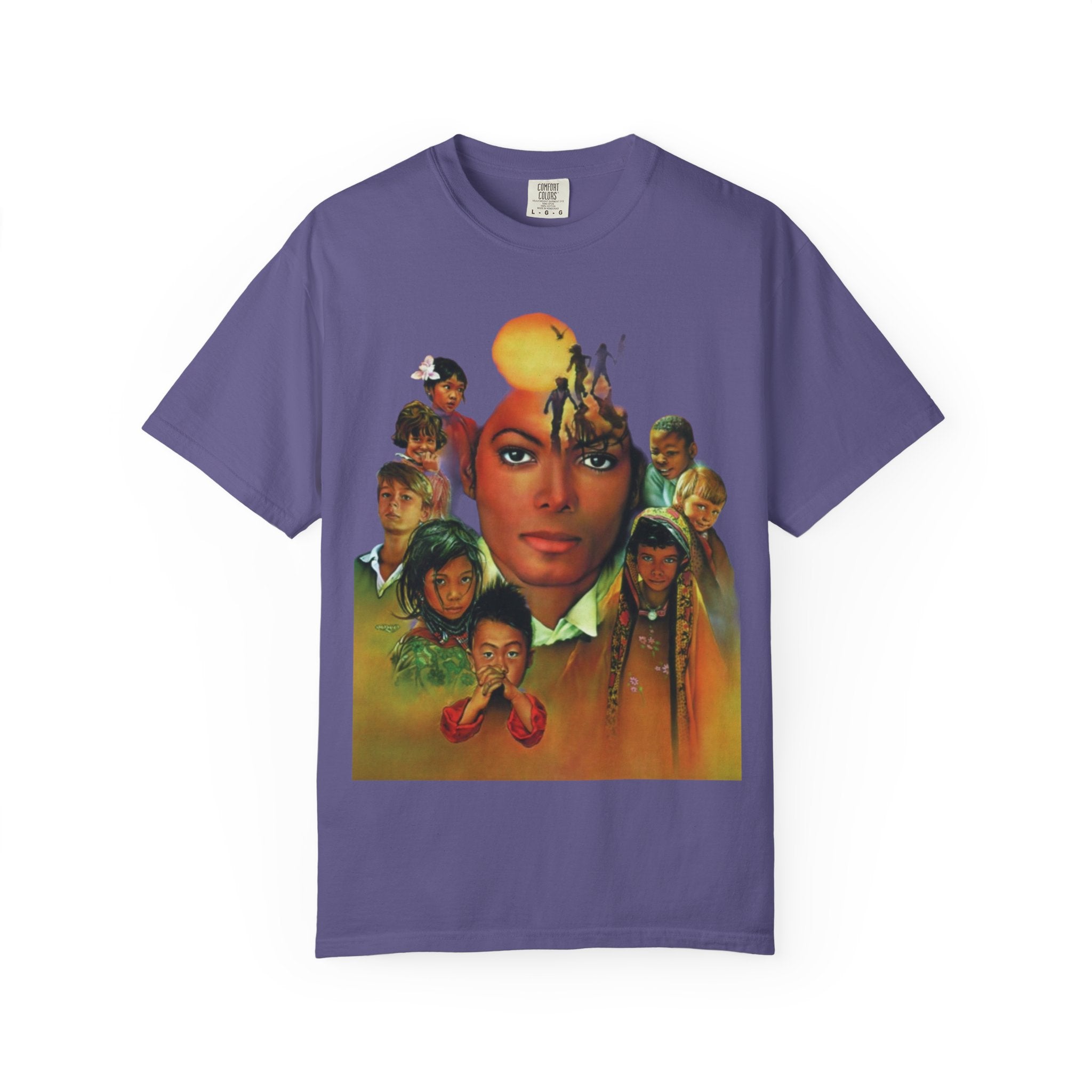 Keep Calm Heal the World T-shirt | Retro Portrait Graphic Tee