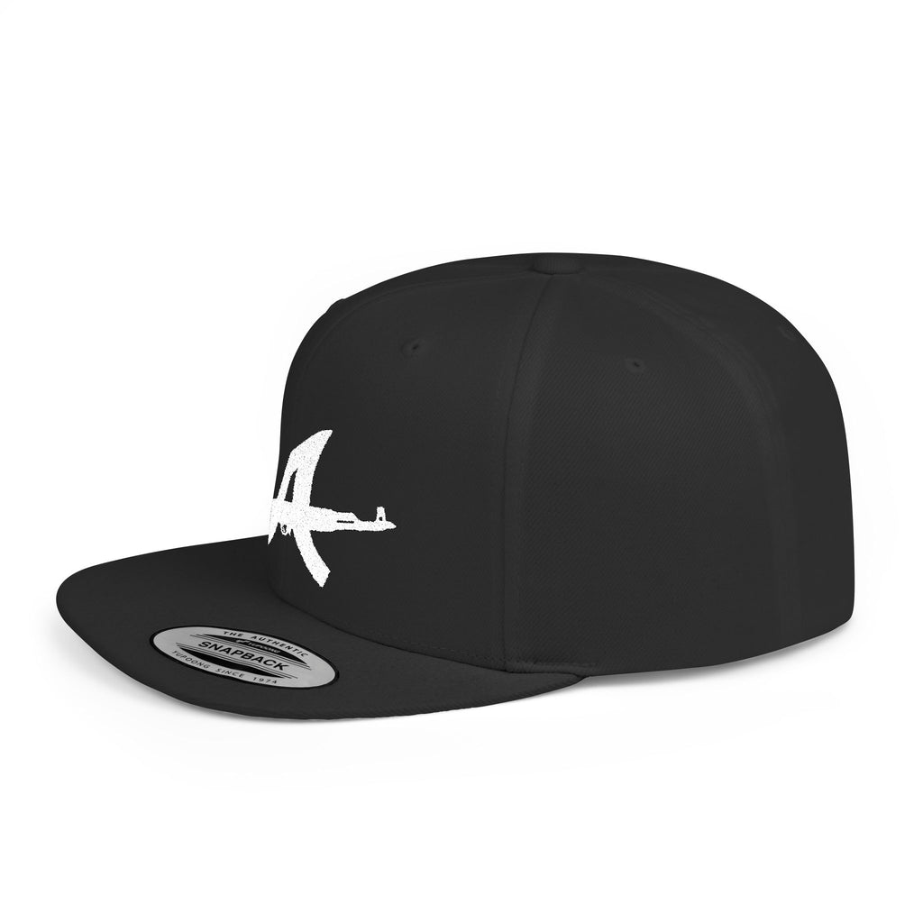 AK-47 Illustration Snapback | Rifle Graphic Hat, Streetwear Cap