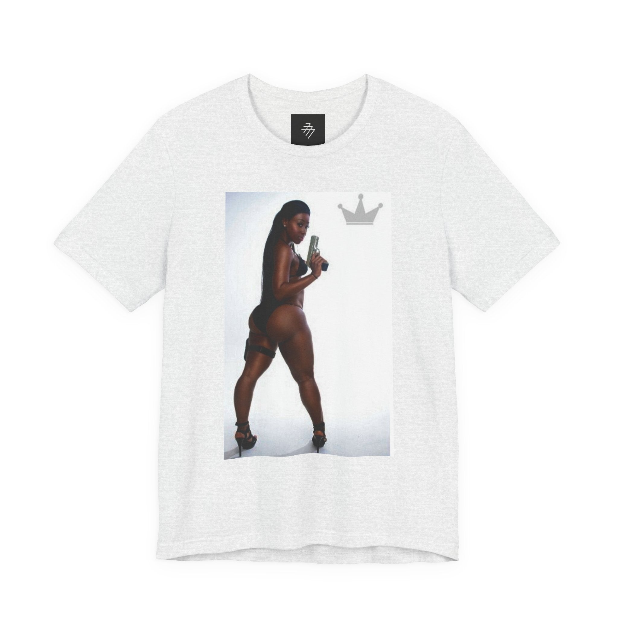 Bareback Pose with Crown graphic Tee | Photo Print T-Shirt