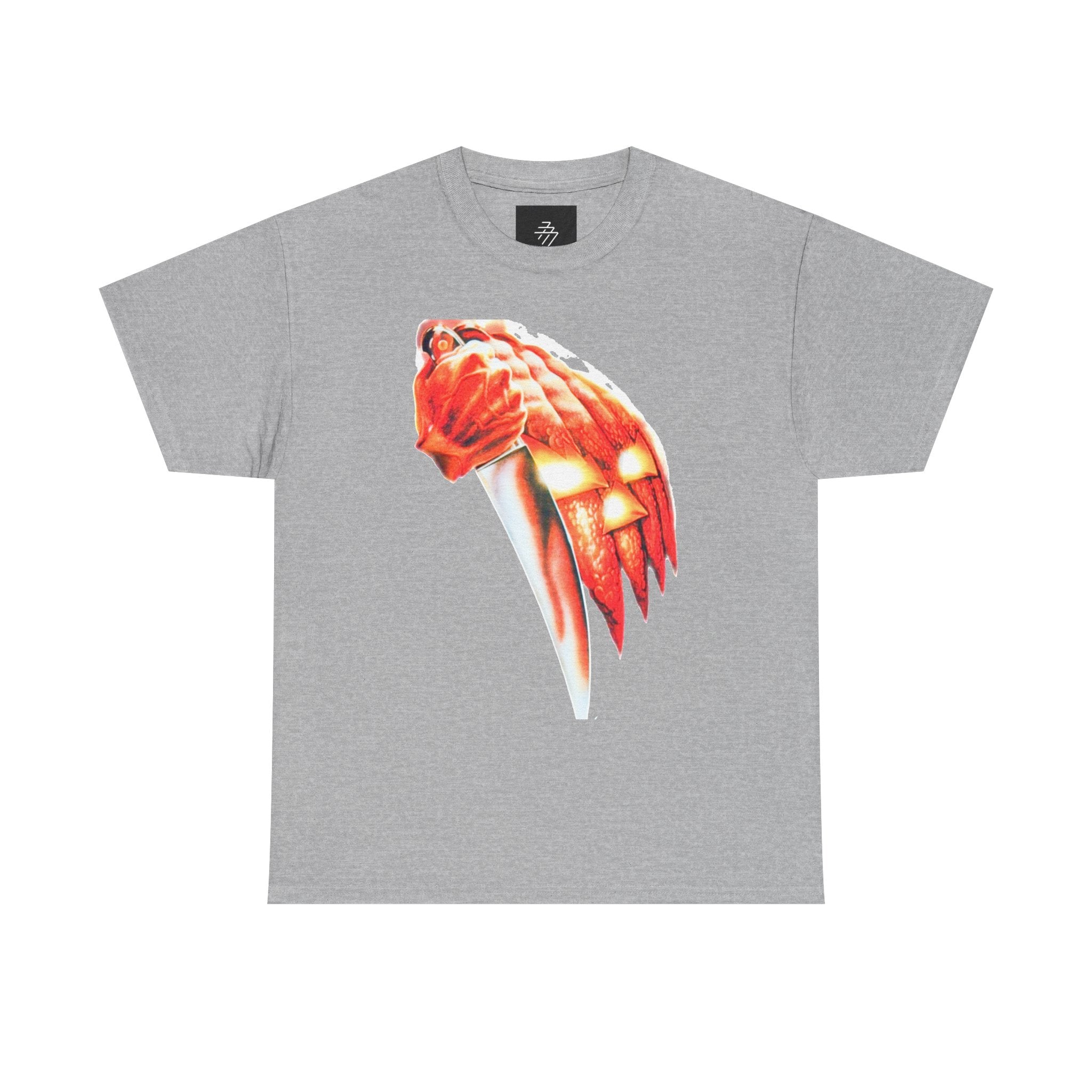 Halloween Pumpkin Mask T-Shirt — Spooky Flame Back Graphic
